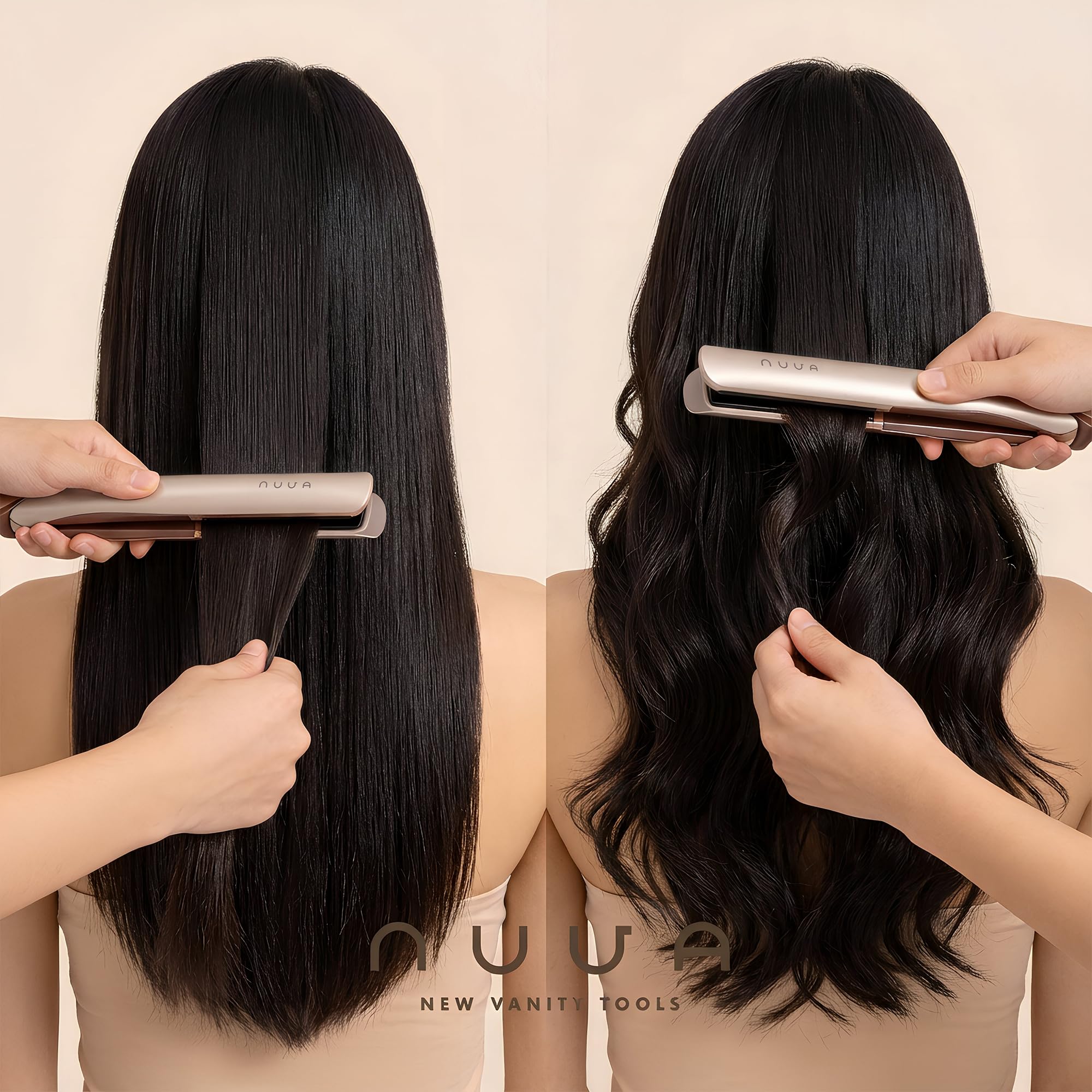 Nuva Silk by Energy Sistem – Plancha de pelo profesional 185°C – placas cerámicas flotantes nano-silk – anti-frizz – ondas y alisado rápido – apagado automático 60 min – cable giratorio 3 m