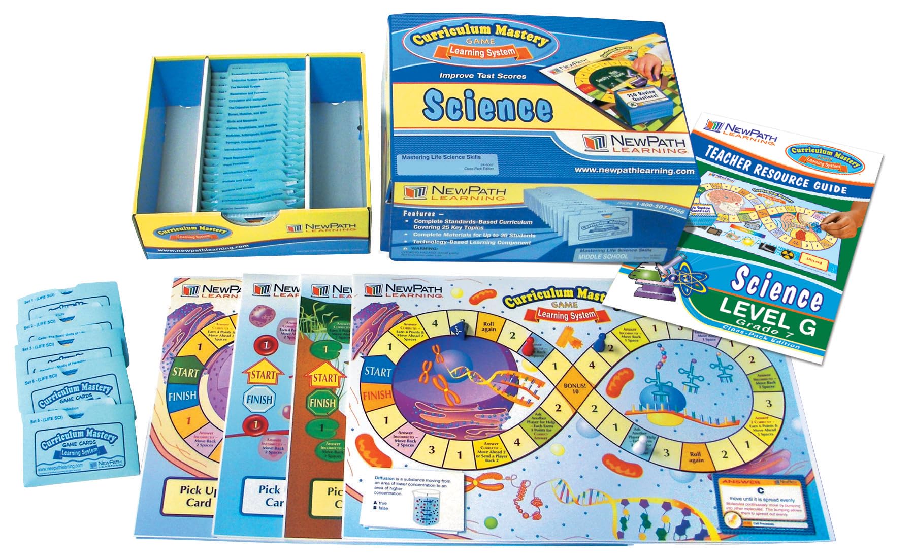 NewPath Learning Science Curriculum Mastery Game, Grade 7, Class Pack