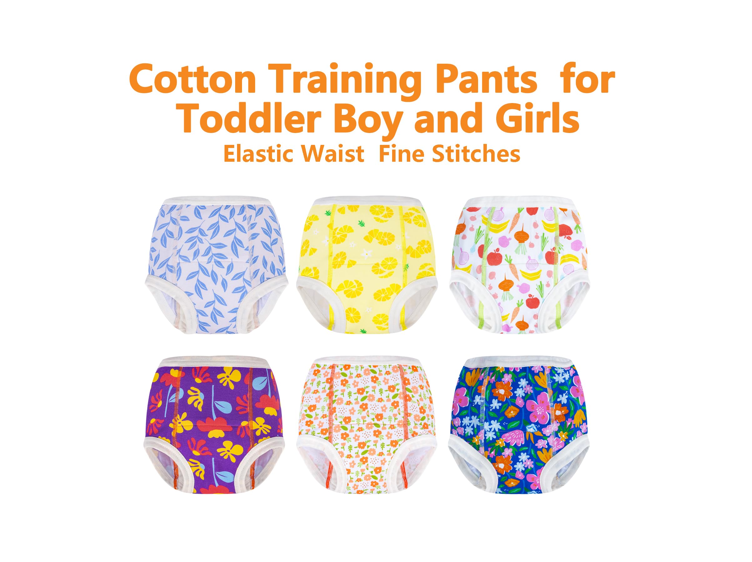 ALVABABY Potty Training Pants Cotton Toddler Infant Baby Toilet Training Pants Absorbent Reusable Girls 3 Years Old Floral 4 Years Old 6XC01A-4TJ