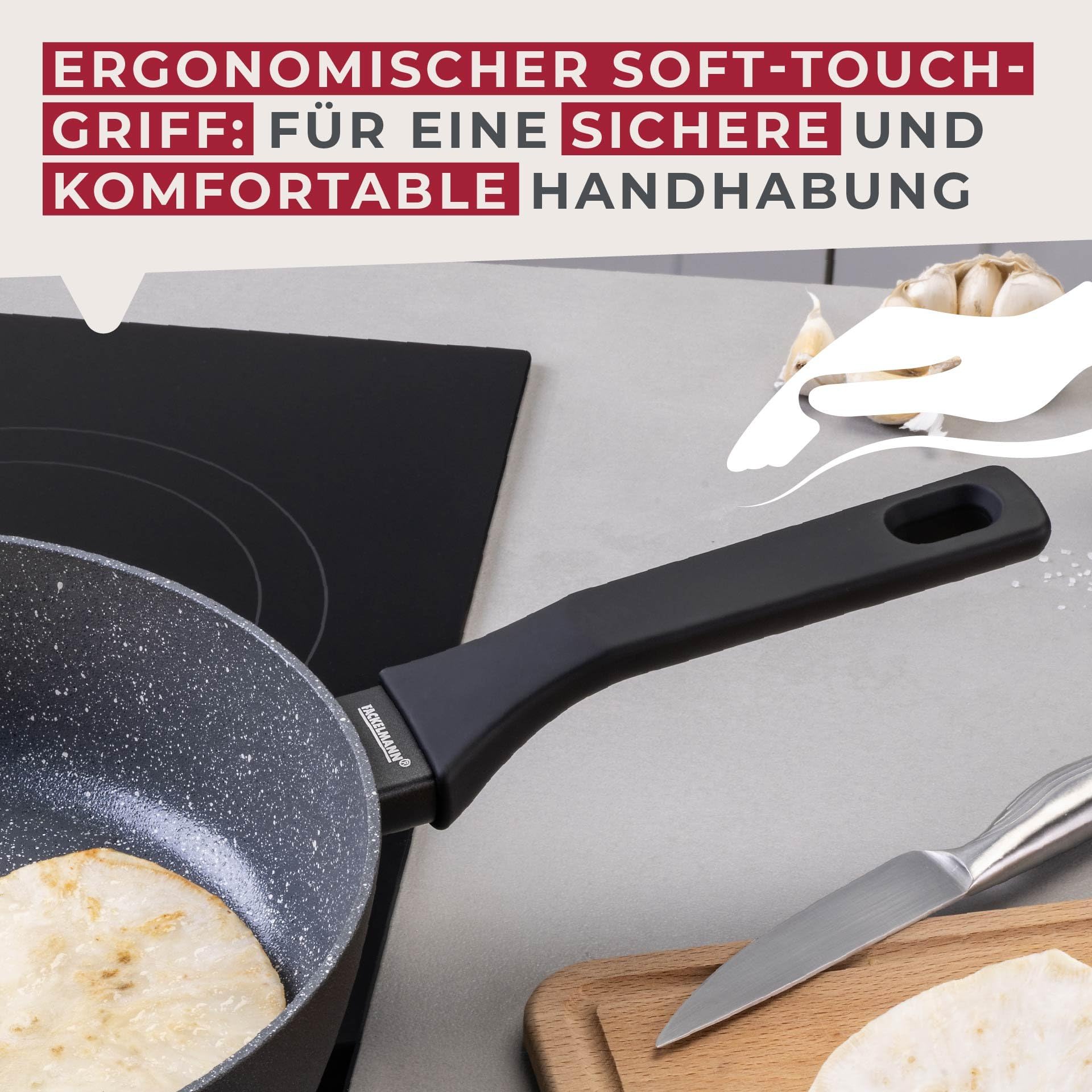 Fackelmann Wokpan Cosmo 28 Cm Van Geperst Aluminium, PFAS Vrije Excilon Keramische Coating Soft Touch Handgreep Reiniging Met De Hand 1897373702