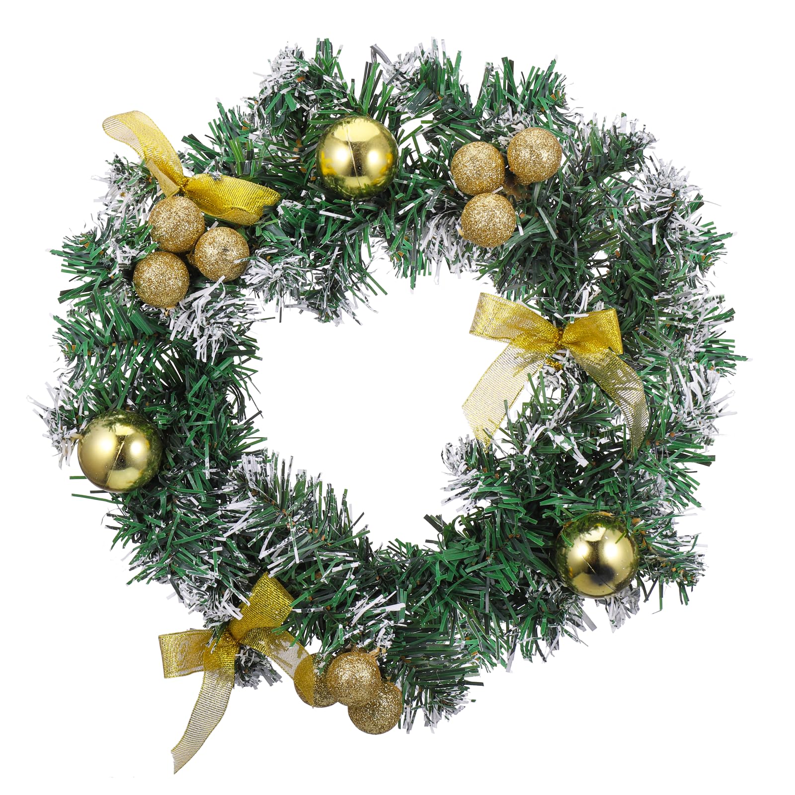Fentar Corona Navidad Puerta, 35cm Guirnalda Navidad Puerta, Dorado Coroa de Natal Porta, Elegante Artificial Guirnaldas Navidad,Sólido Guirnalda Abeto Adornos Navidad Grandes Puerta Entrada