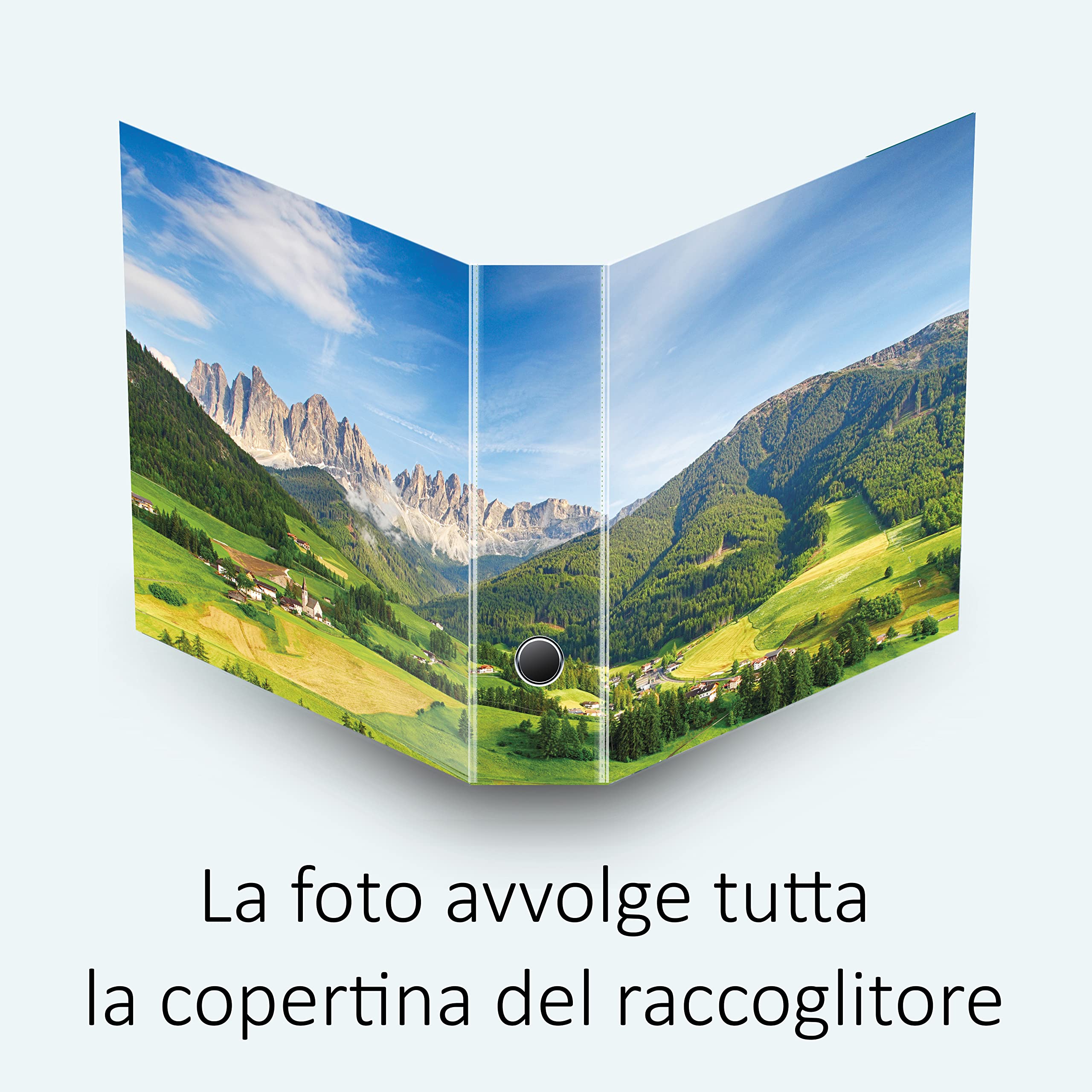 Set da 6 raccoglitori ad anelli - SCENARIO ALPINO (H31 cm con 4 anelli)
