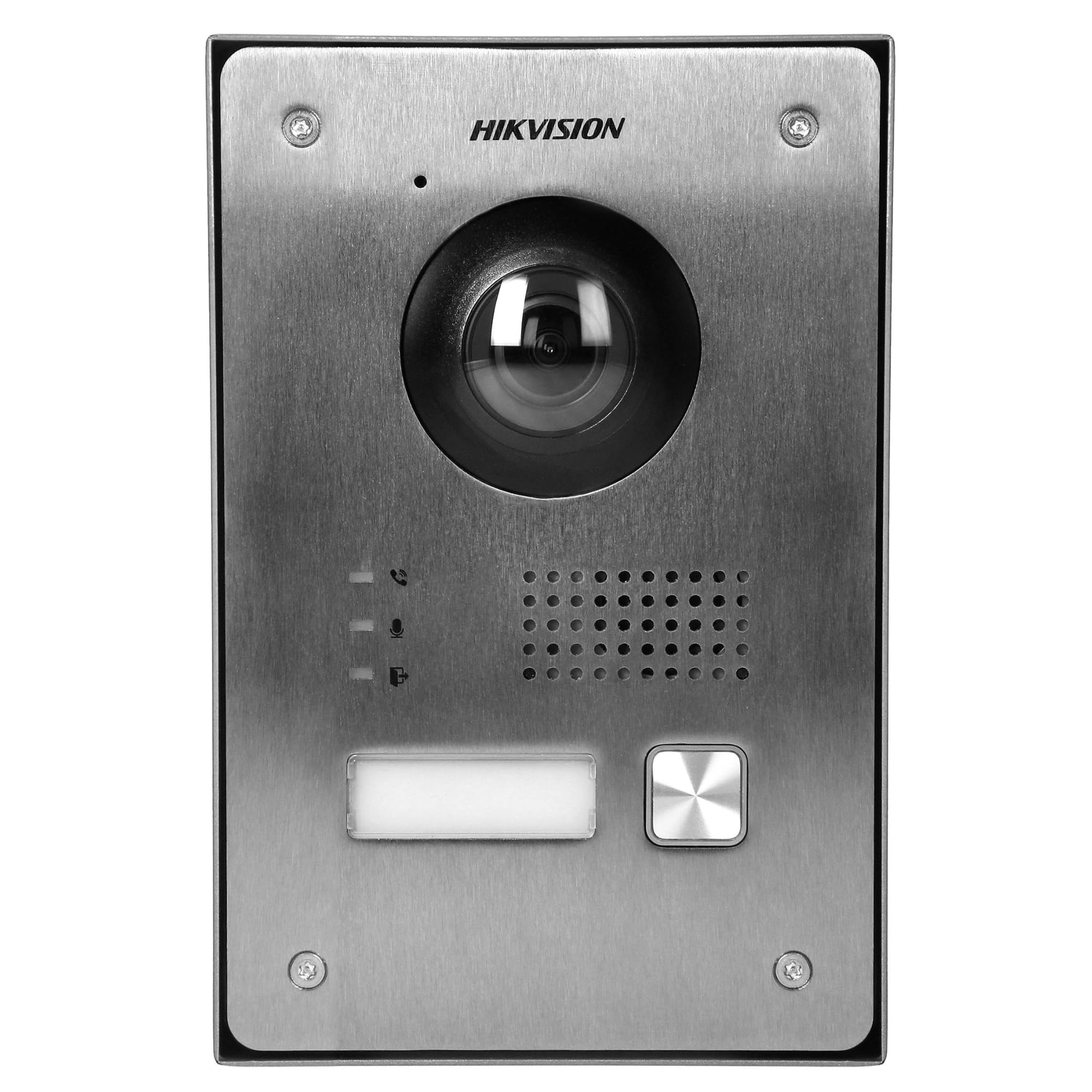 HIKVISION Video-Türsprechanlage mit 2 Kabeln, Video-Türsprechanlage, kabelgebunden, mit 17,8 cm (7 Zoll) Touchscreen und WLAN, externes Panel mit FullHD-Kamera, Video-Türklingel