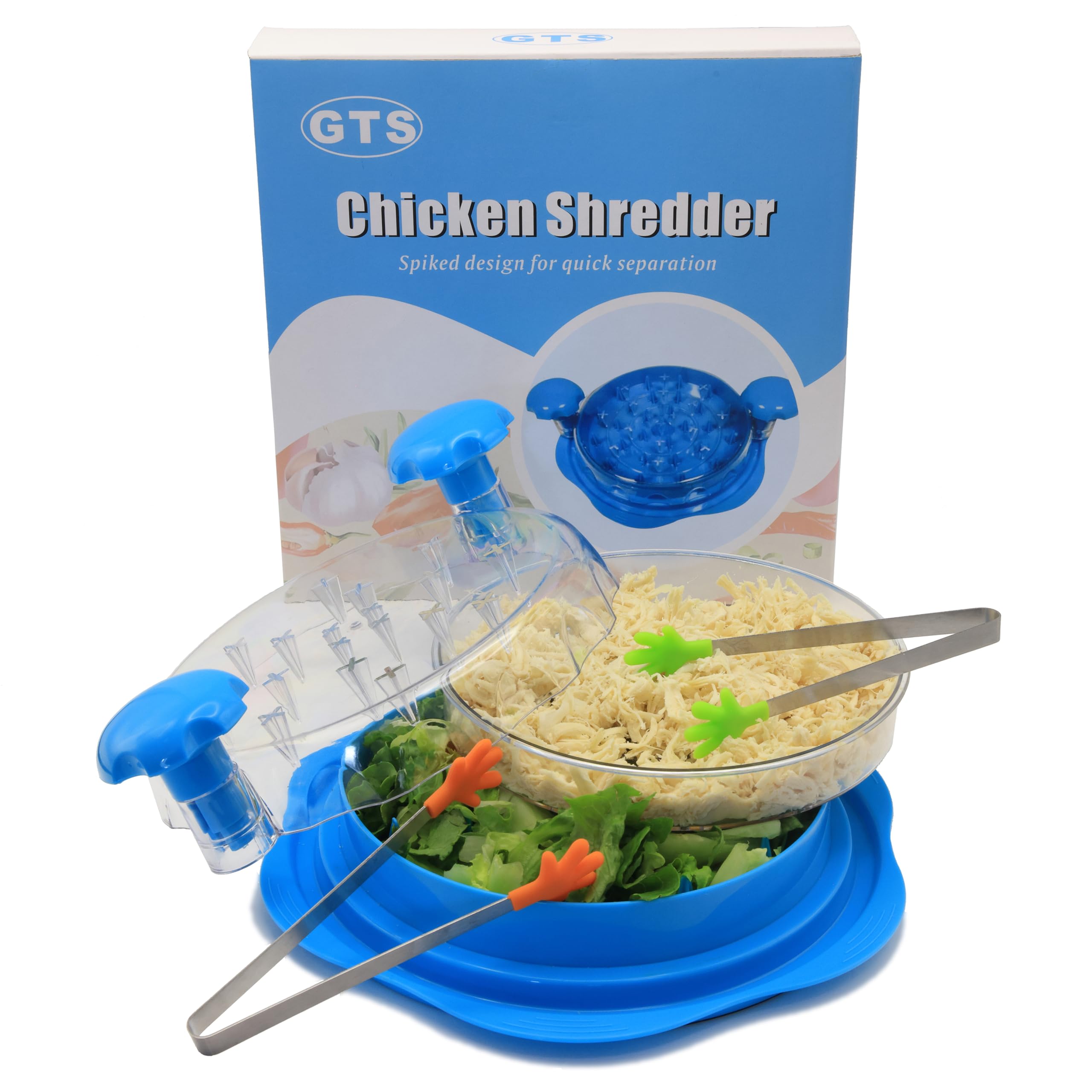 Chicken Shredder Tool Twist with Inner Tray! The Ultimate Shredded Chicken Tool | meat shredder kitchen favorites 2025 | Quickly Prep Meals, Salads, Tacos, Veggie for Healthy Baby & Pet Food