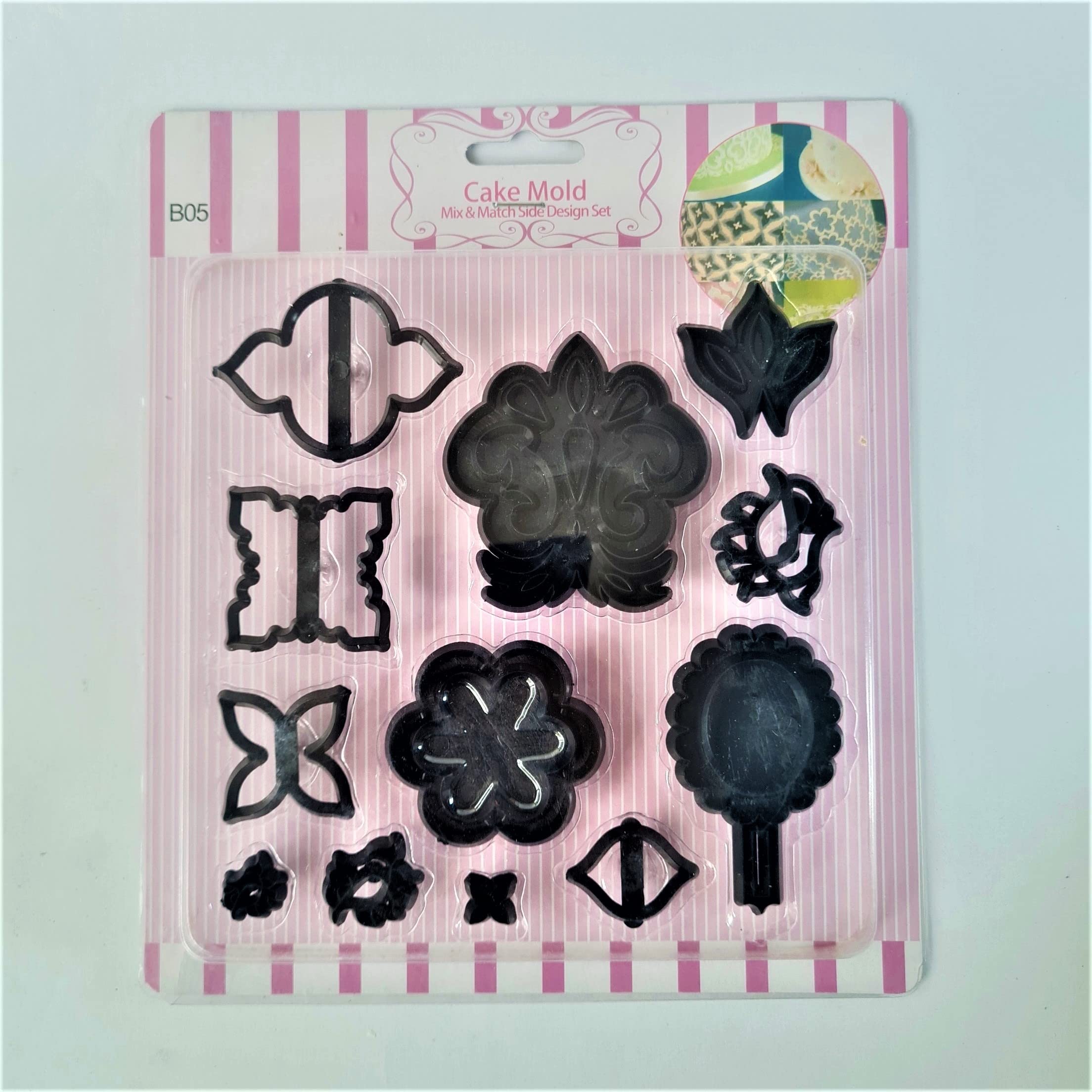 BakeGuru Cake Decor Mix Match Side Design Plastic Fondant Cookie Cutters | BSI 435