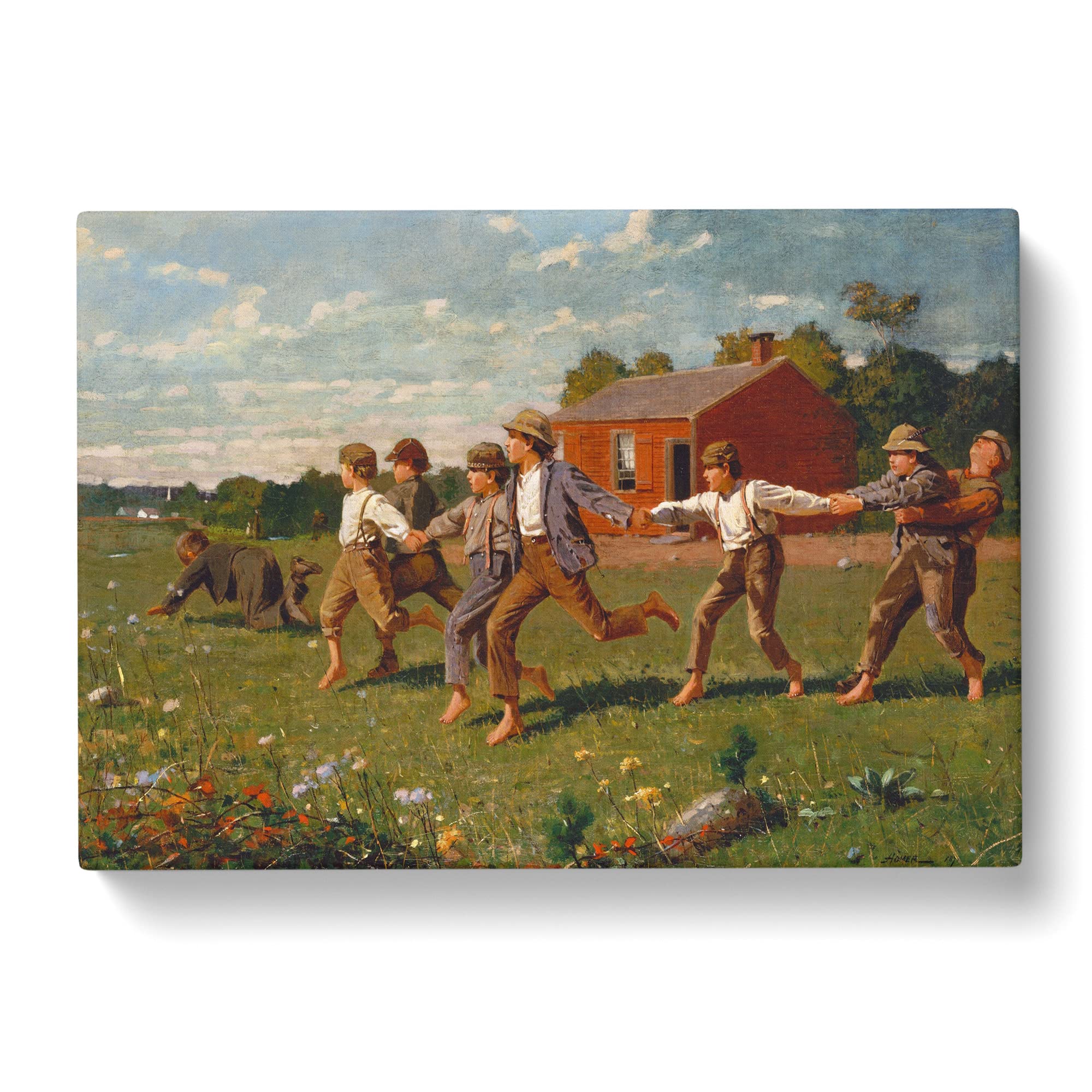 Snap The Whip By Winslow Homer Canvas Print, Mixed, 25L x 50W cm - Image 3