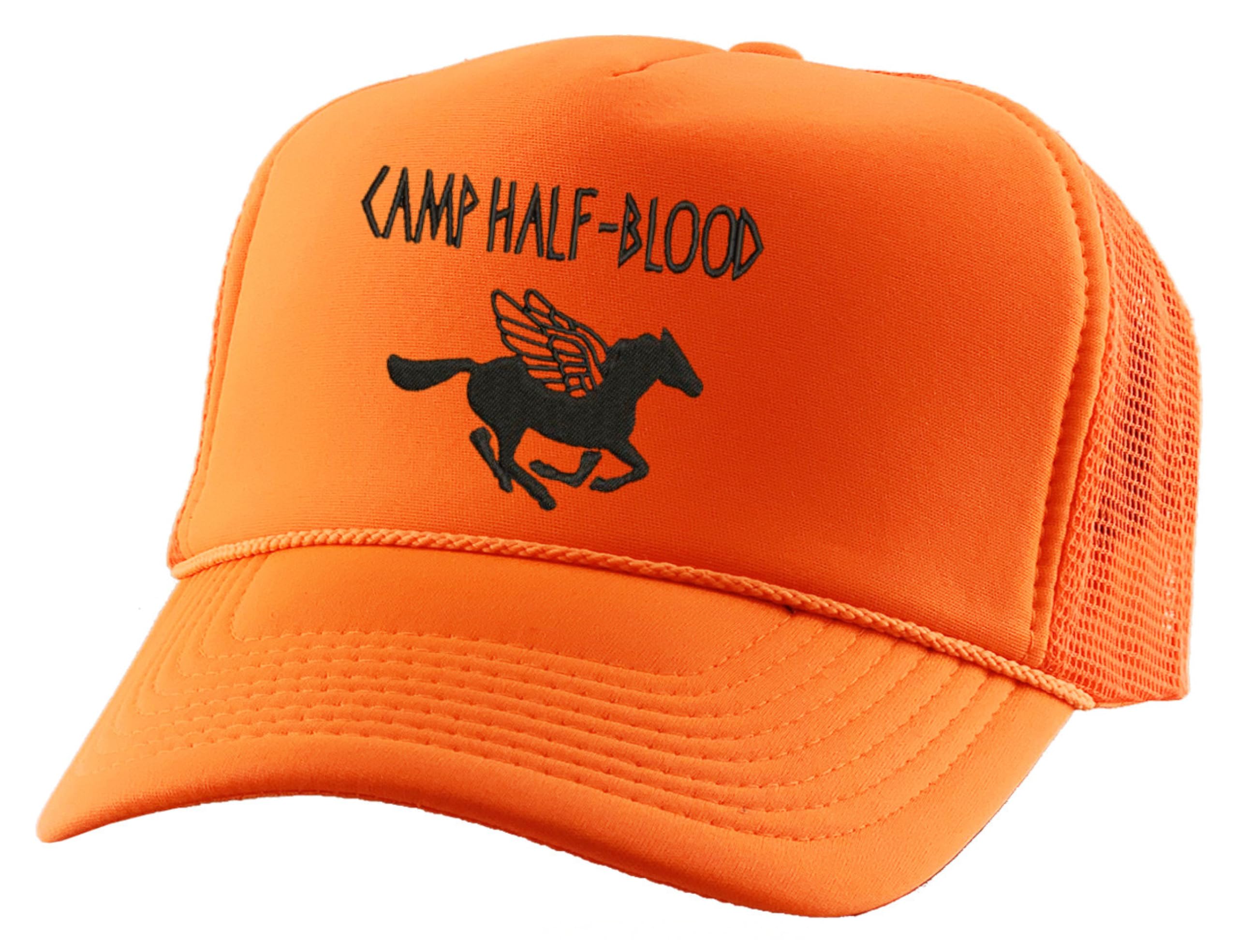 ALLNTRENDS Camp Half Blood Hat Embroidered Trucker Cap Mesh Movie Snapback