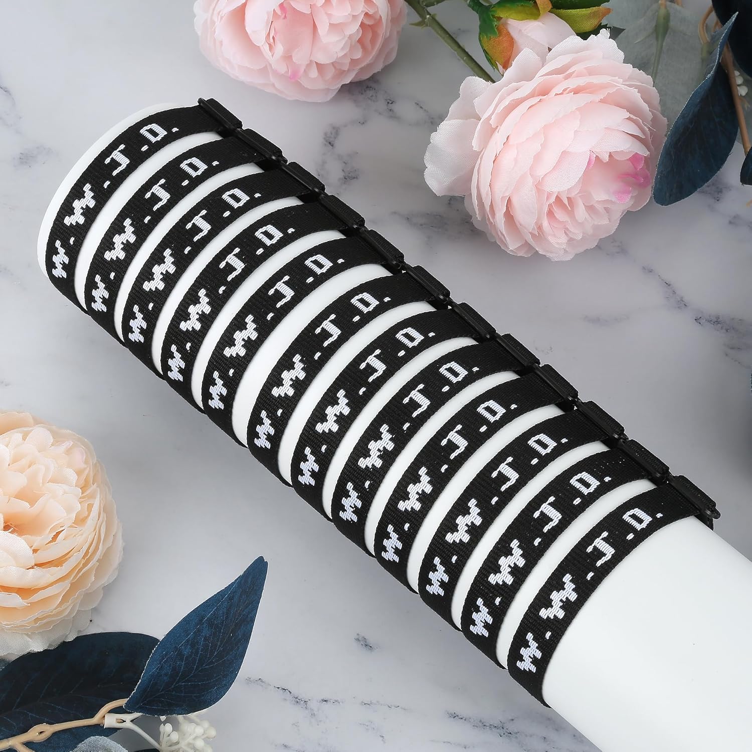 12PCS WWJD Bracelet Pack, Christian Gifts Adjustable Wristbands, WWJD Jesus Bracelets Bulk - What Would Jesus Do Bracelet for Women Men - Image 5