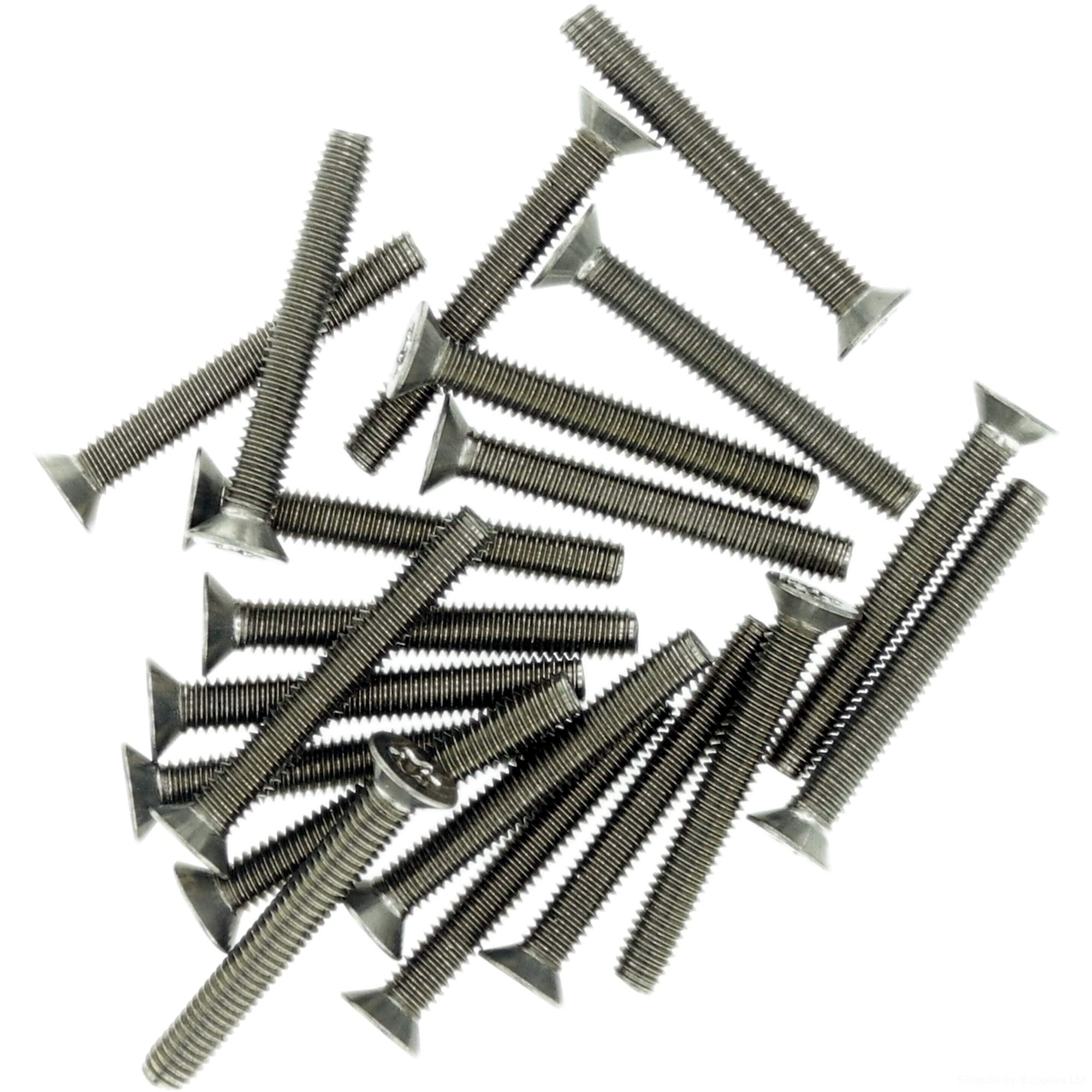 Singularity Supplies M4 (4Mm X 25Mm) Tx Socket Countersunk Thread Rolling Screw - Stainless Steel (A2) (Pack Of 20)