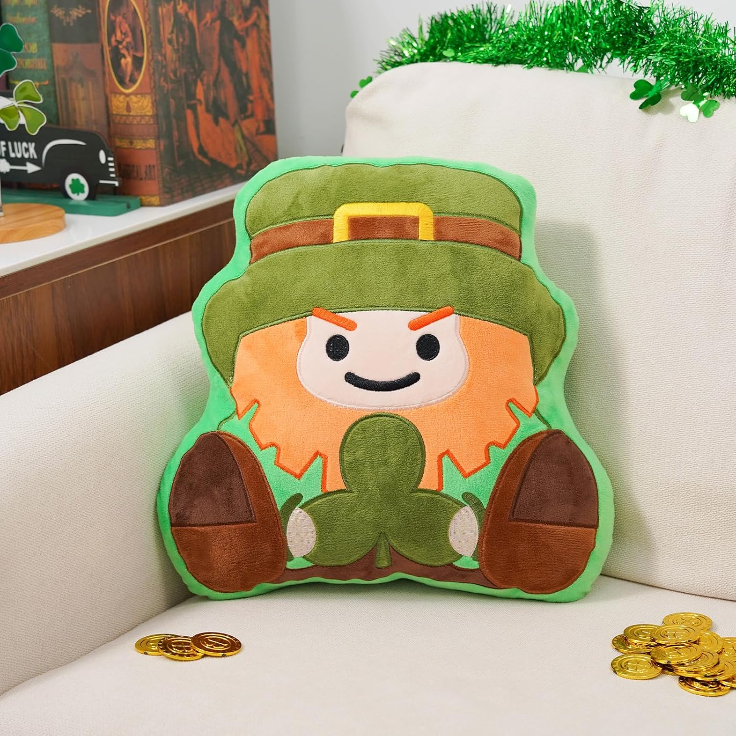 St Patricks Day Pillow Gnome Shamrock Throw Pillows Saint Patricks Day Leprechaun Decorations Irish Gifts Home Sofa Decor for Adults Women Friends