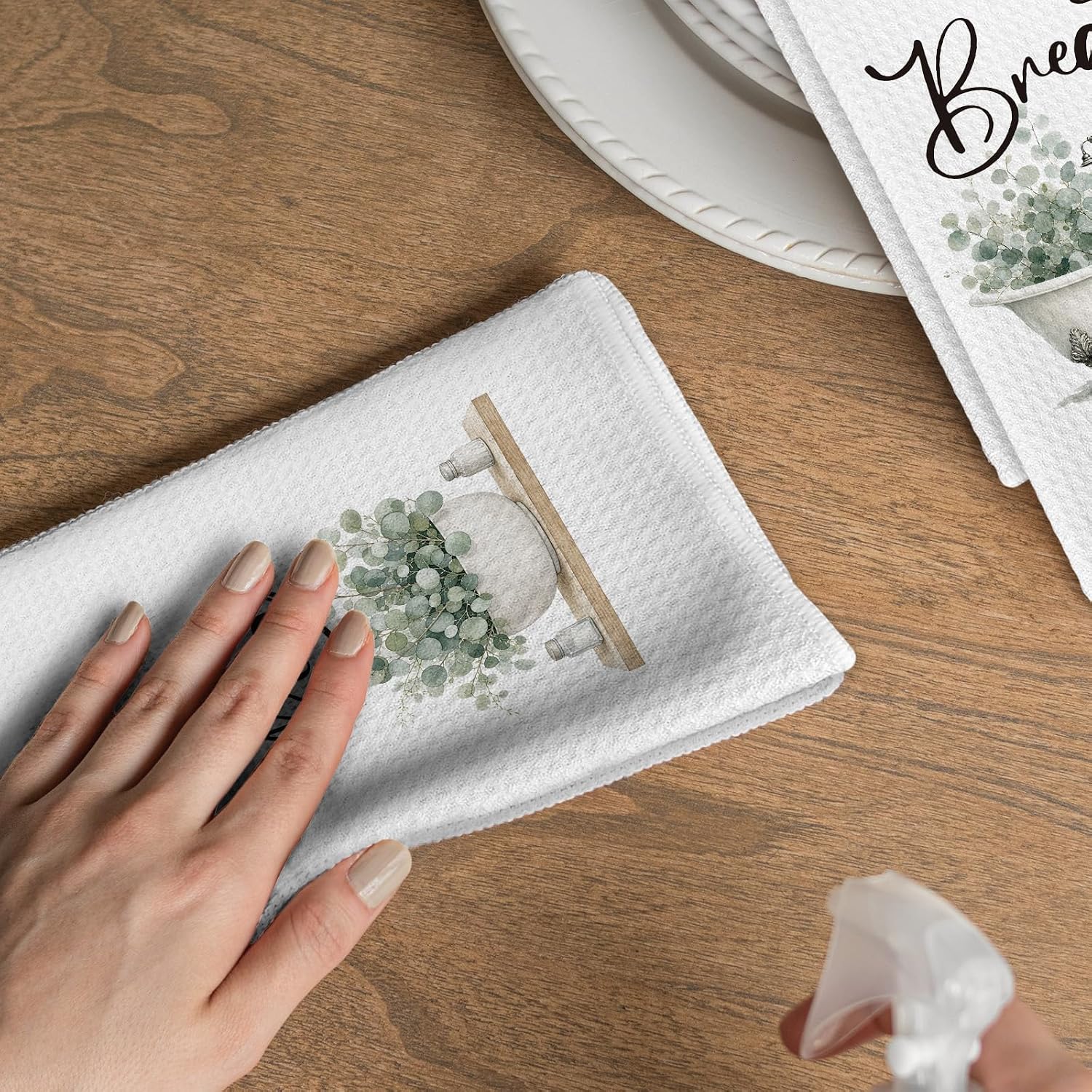 057-XC-MJ02-Bathroom Home & Kitchen > Kitchen & Dining > Dining & Entertaining > Tabletop Accessories > Linens > Dish Cloths & Dish Towels image 5