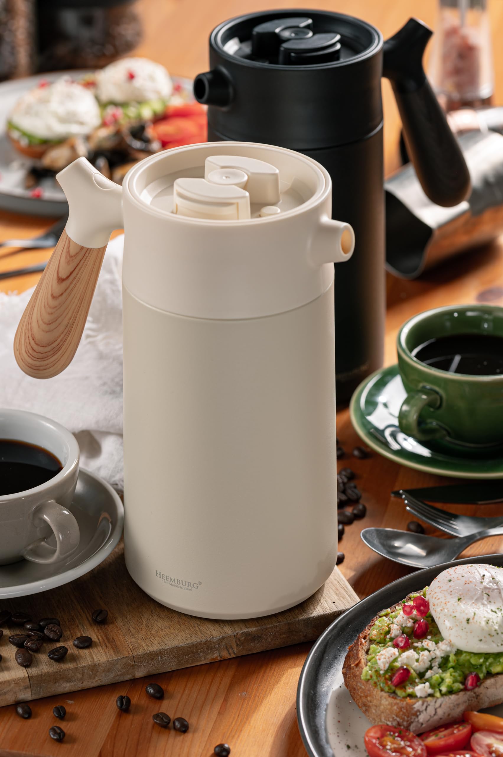 Heemburg French Coffee Press – Cafetera térmica de calidad de acero inoxidable | Prensa de café con aislamiento de doble pared para un café y té perfectos
