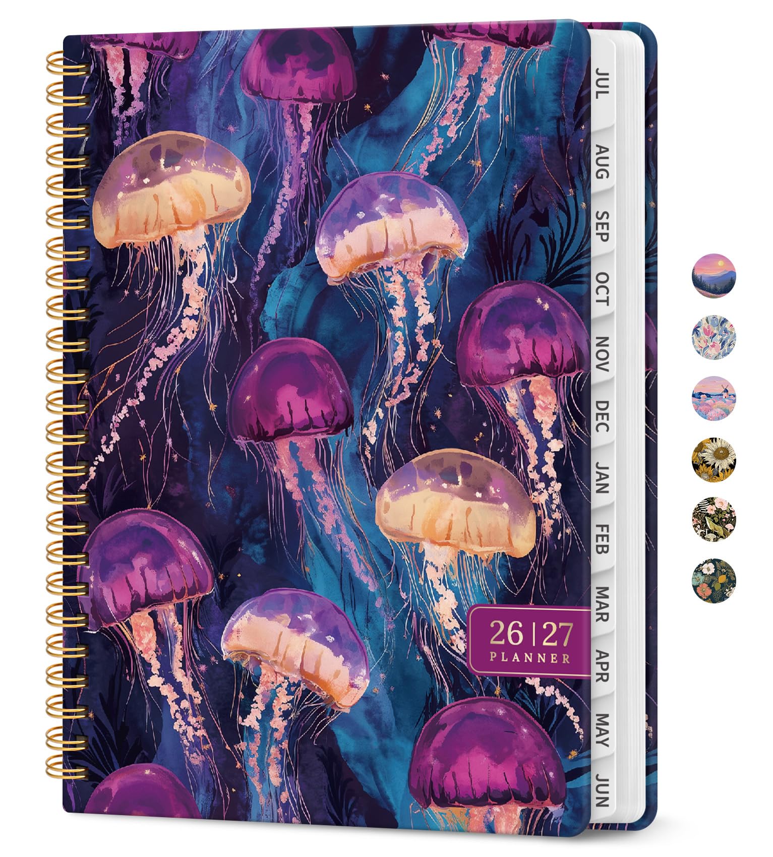 Taja Academic Planner 2026–2027 Monthly Weekly Spiral Hardcover Agenda Notebook (6.3"x8.5") | Imported from USA - main product image