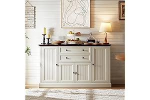 Farmhouse Rustic Buffet Cabinet with Storage