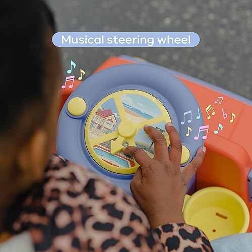Miniatura 4 de Bluey Coche eléctrico interactivo de 6 V para niños pequeños con efectos de sonido y música juguete de equitación para niños y niñas incluye batería