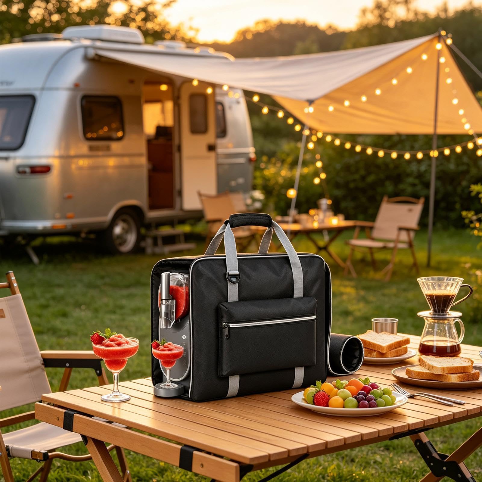 Torba Na Blender Przenośny Wodoodporny Pojemnik Oxford Z Bocznym Zamkiem | Torba podróżna na blender Do wycieczek, wakacji, plaży, campingu, , basenu, urodzin, letnich imprez, podróży