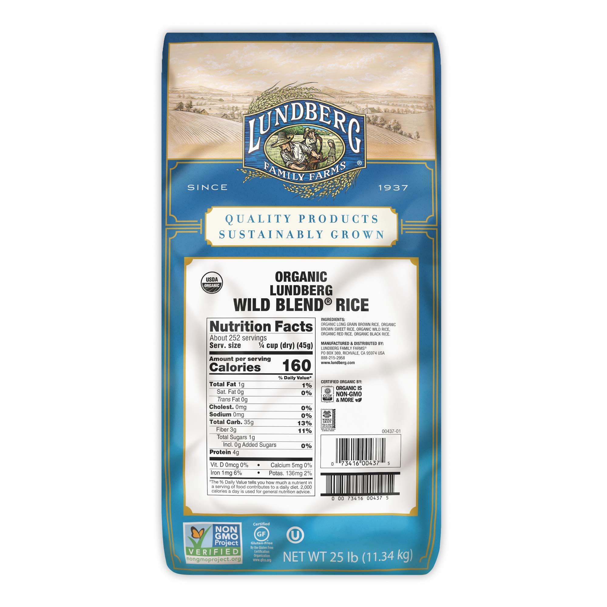Buy Lundberg Family Farms Wild Blend Rice, Bulk Rice, Pantry Ste, Whole Grain Blend of Black