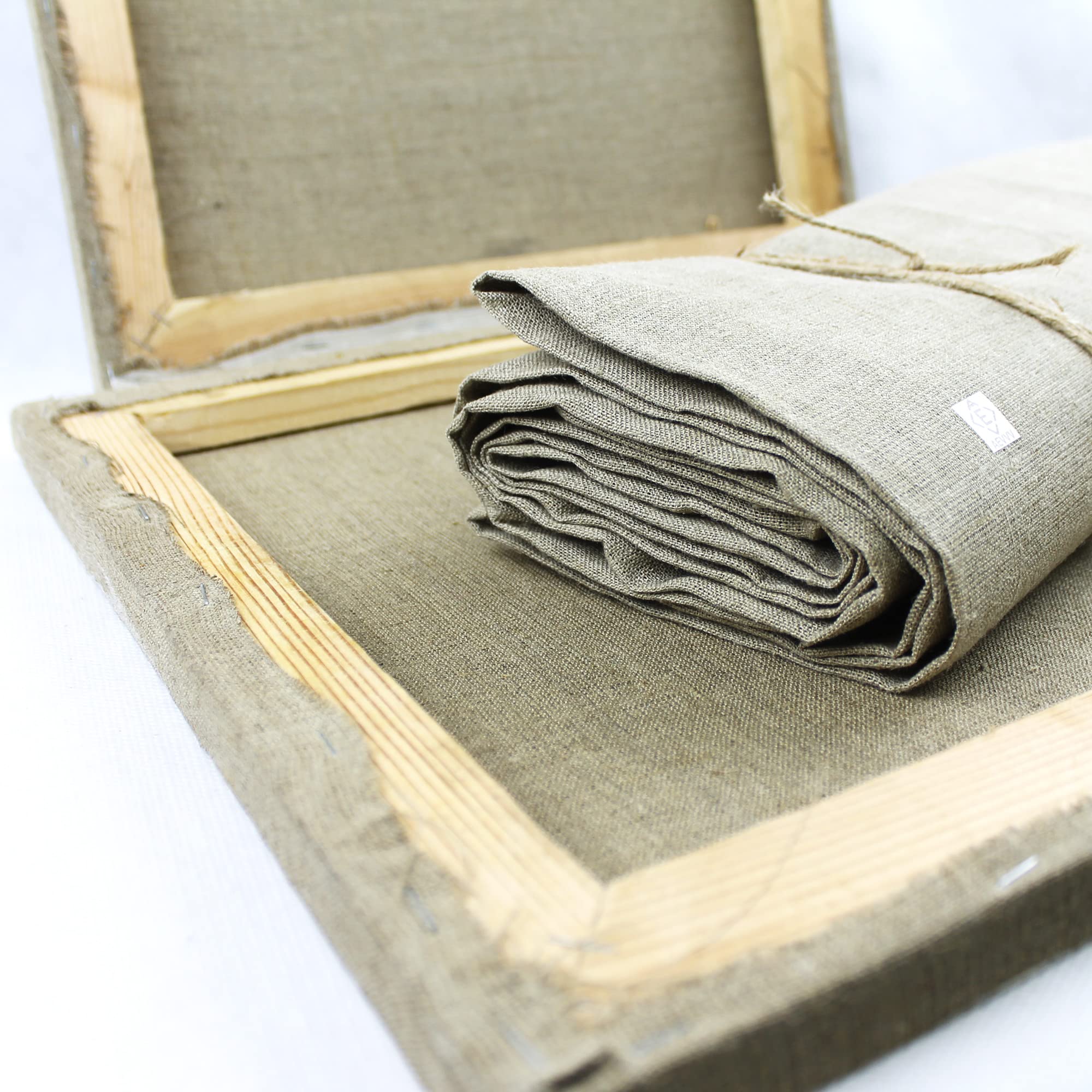 Art Natural Rouleau De Toile De Lin Naturel - 175,3 Cm De Large X 2,7 M De Long - Toile Unie Non Apprêtée Pour Peinture - Toile De Lin Brut Roulée Robuste