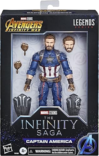 Miniatura 2 de Marvel Hasbro Avengers Infinity Hasbro Legends Series - Figura de acción del Capitán América (5.9 in), diseño premium, incluye 5 accesorios,
