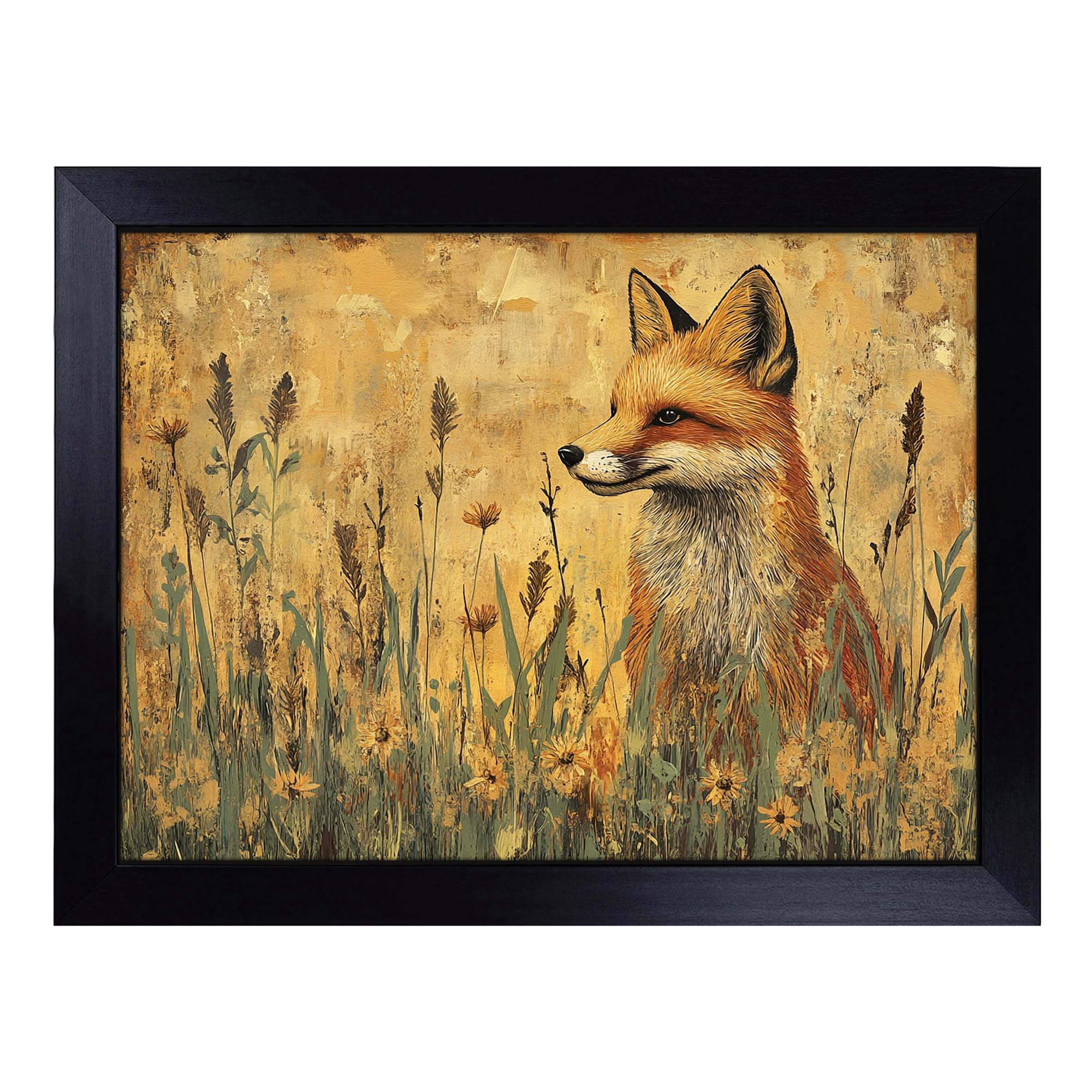 Vintage Fox | Lap Tray with Padded Cushion, Portable Surface with Bean Bag Base, Perfect Surface for Working, Crafting, TV Eating and Laptop Use