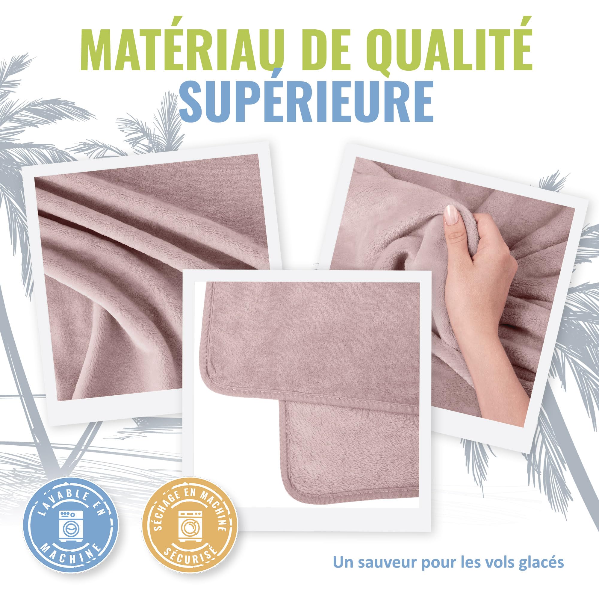Couverture De Voyage Pour Tout-Petit BOACAY - Douce Avec Oreiller Et Attache Sac à Dos, Idéale Avion Voiture