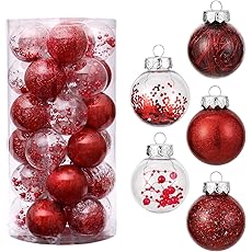 Garvee 30 Pcs Christmas Ball Ornaments, 2.36 Inch/6 Cm Shatterproof Christmas Tree Balls for Holiday Wedding Party Decoration, White