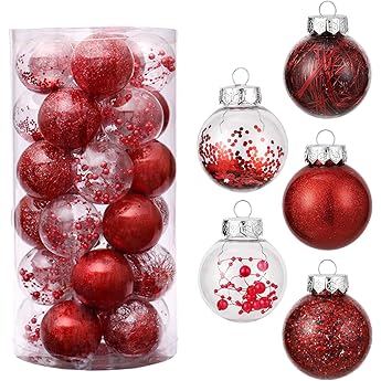 Garvee 30 Pcs Christmas Ball Ornaments, 2.36 Inch/6 Cm Shatterproof Christmas Tree Balls for Holiday Wedding Party Decoration, White
