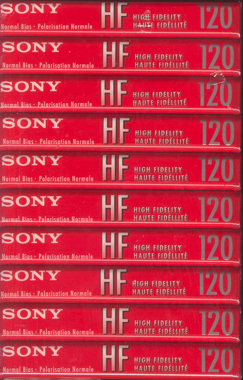 Sony 10C120HFL - Cinta de casete HF de 120 minutos (10 ladrillos)