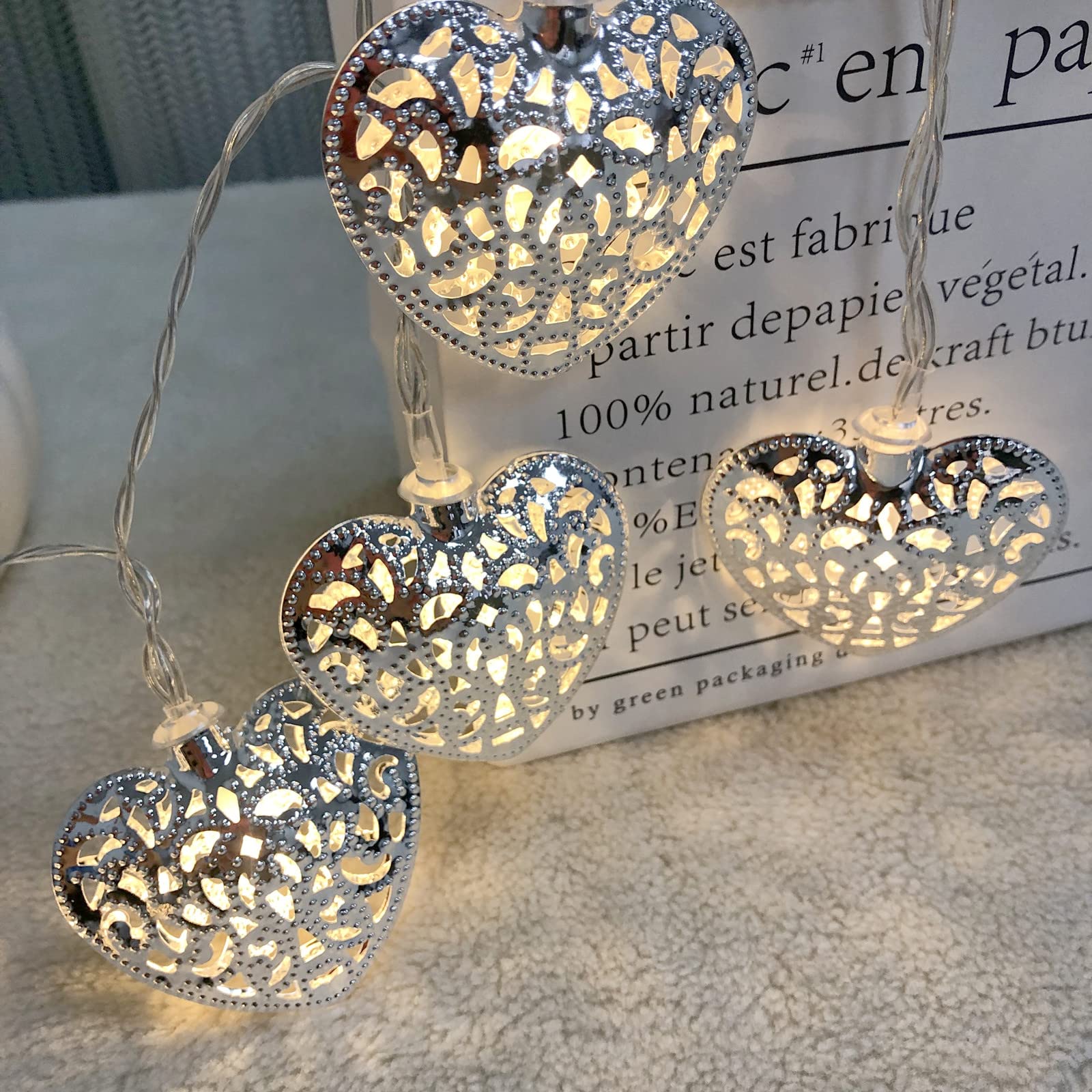 Ghirlanda Luminosa A LED E A Batterie In Filo Di Rame Per Illuminazione Interna Ed Esterna Decorazione Di Matrimonio Bianco Caldo Pezzo 98983564
