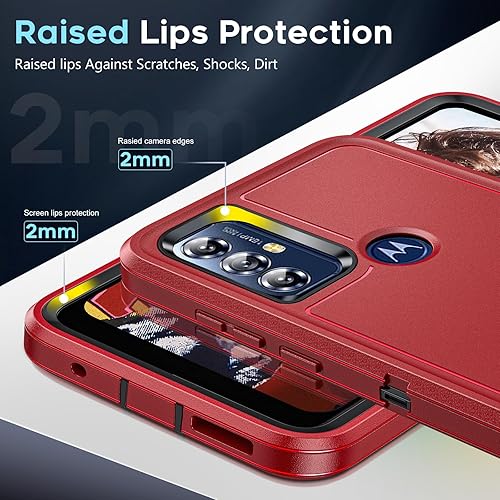 Miniatura 4 de LeYi Funda para Moto G Play 2023 Funda para Motorola G Play 2023 con 2 protectores de pantalla, resistente 3 en 1 de grado militar, funda a prueba