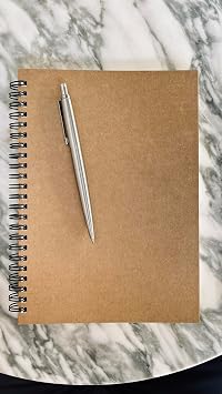Difference Promotion Spiral Notebook, With Kraft Cover, A5 Size (15x21 cm), 100 Leaves (Without Lines)