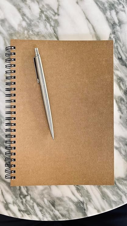 Difference Promotion Spiral Notebook, With Kraft Cover, A5 Size (15x21 cm), 100 Leaves (Without Lines)