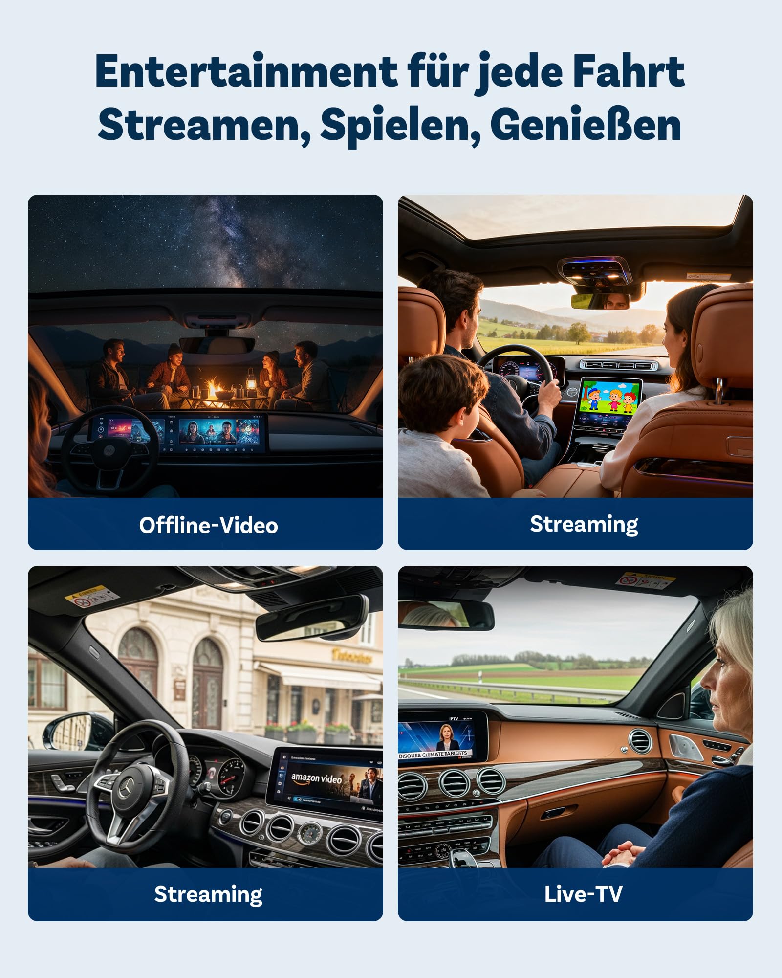 OTTOCAST Play2Video Ultra 2026 Upgrade, Wireless CarPlay Adapter AI Box mit YouTube, App Hub, bis zu 5 zusätzliche Apps, kompatibel mit OEM CarPlay Autos ab Baujahr 2016