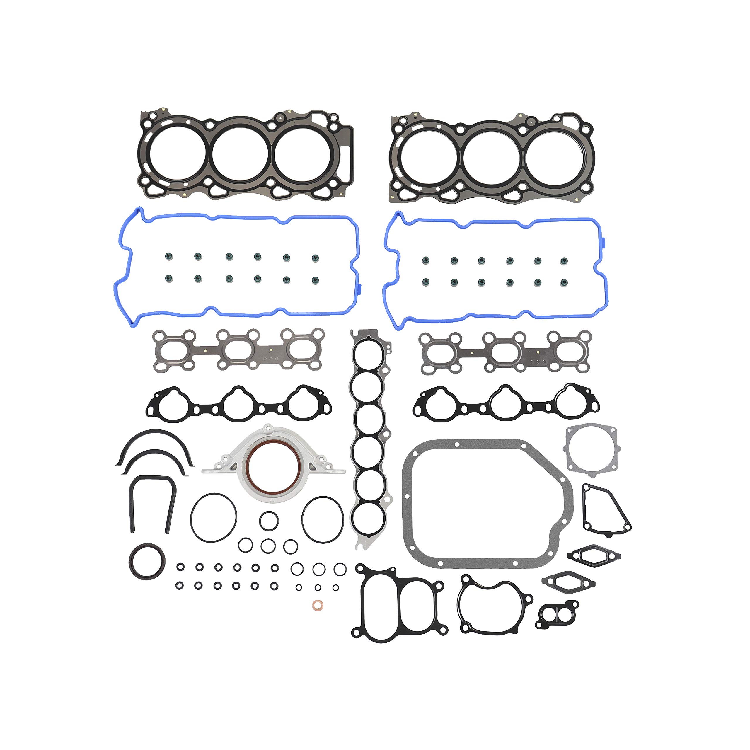 DNJ FGS6045 Full Gasket Set for 2002-2009 Infiniti, Nissan Altima, I35, Maxima 3.5L V6 24V DOHC 3498cc