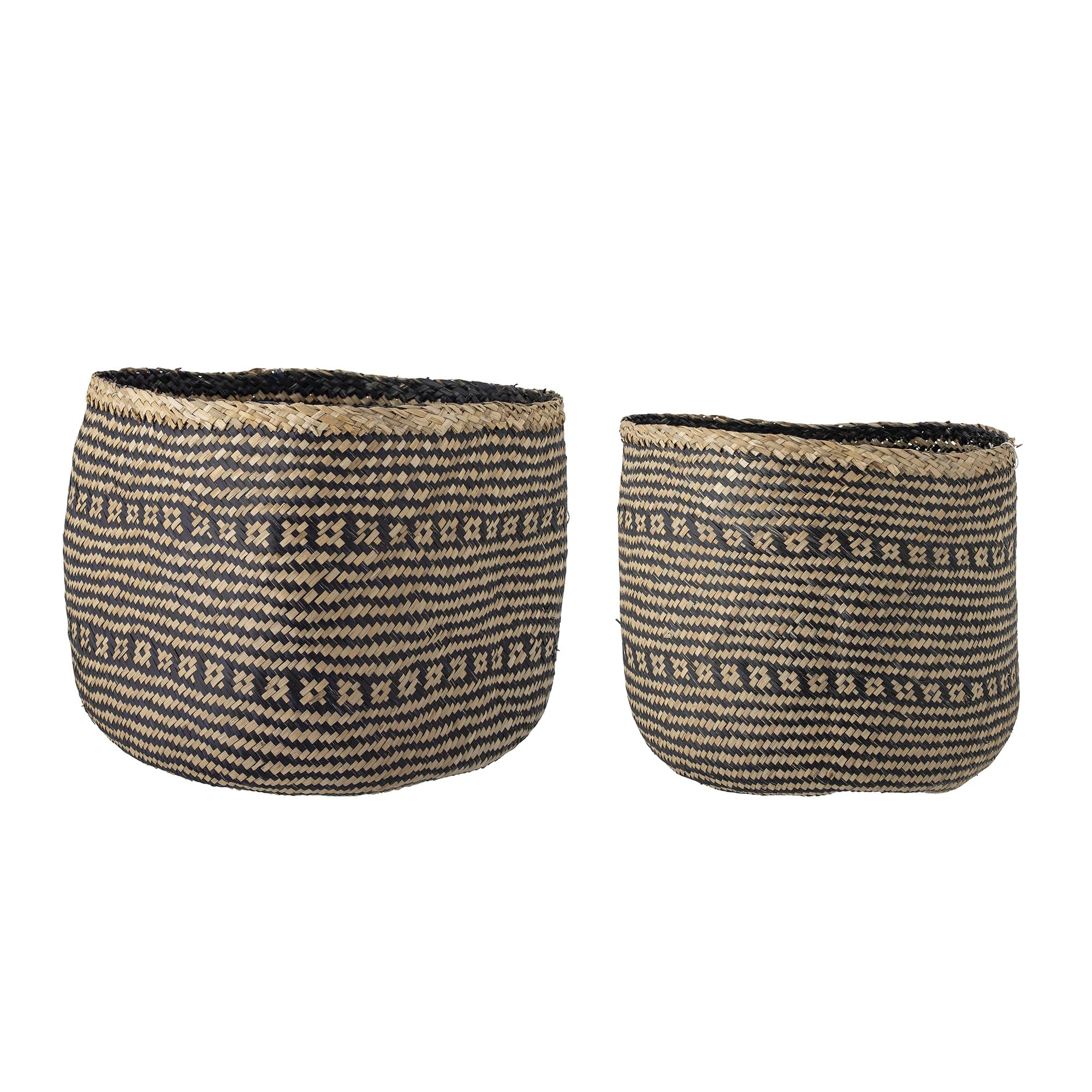 Bloomingville Nostalgic Korb Heddy 2er-Set aus Seegras in der Farbe Natur, 90903659