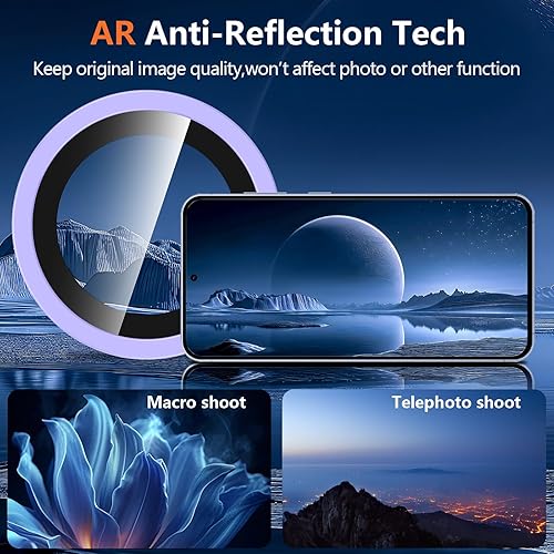 Vista 79 de para Samsung Galaxy Z Flip 7 Protector de Lente de Cámara, Cubierta de Lente de Vidrio Templado con Anillo de Metal Individual, [Fuerte Adhesión] 1