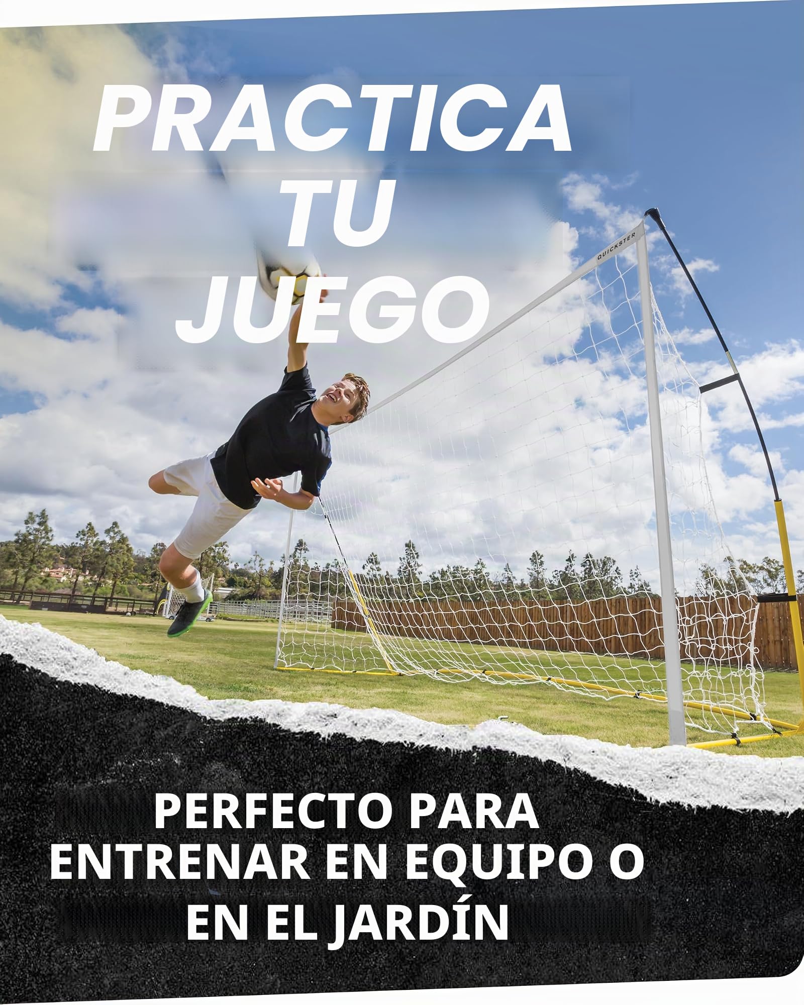 SKLZ Quickster Soccer Goal Portero de Fútbol Portátil y Net