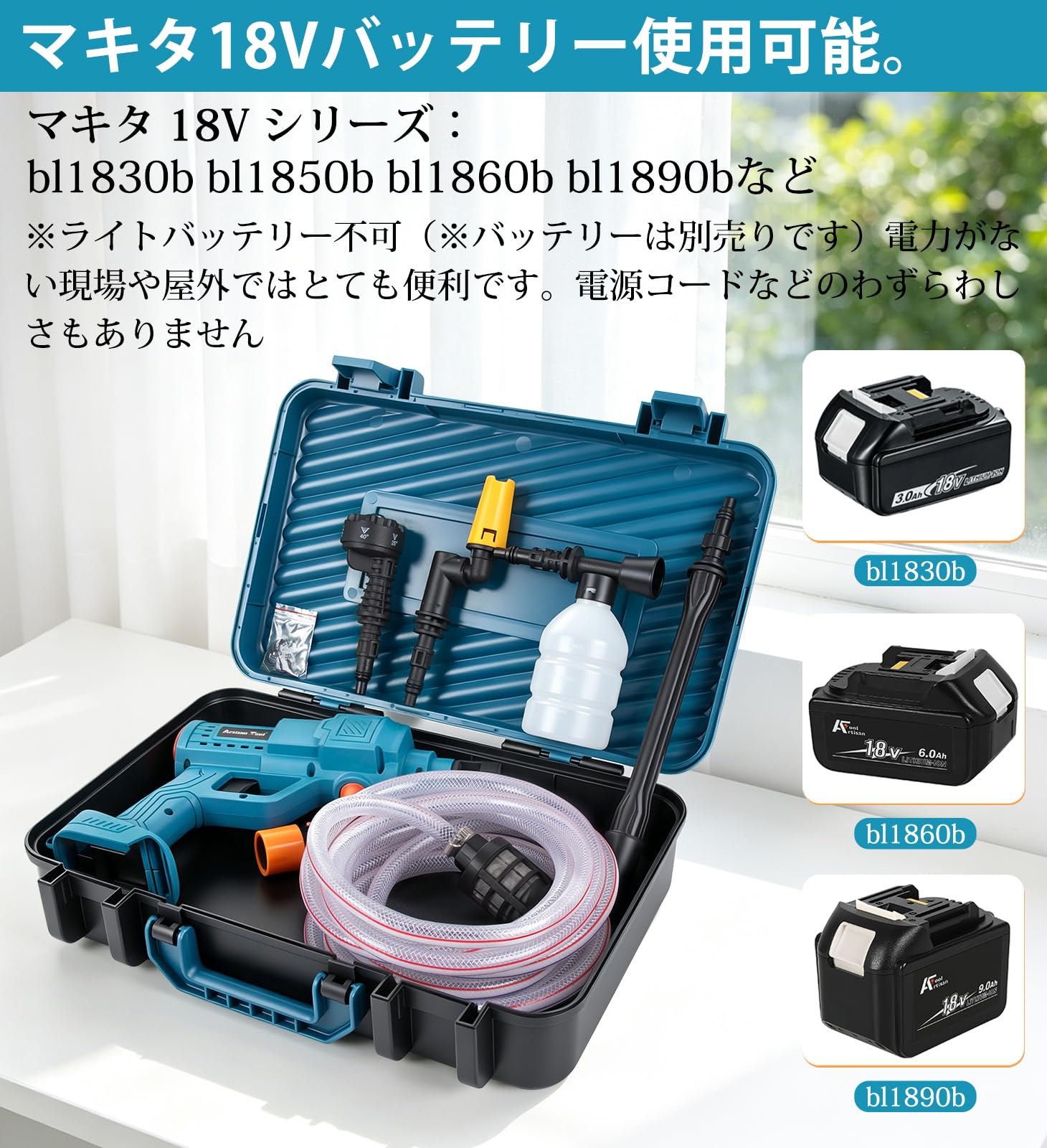 Amazon | アルチザンツール 【日本ブランド】自吸式高圧洗浄機 HP-03 