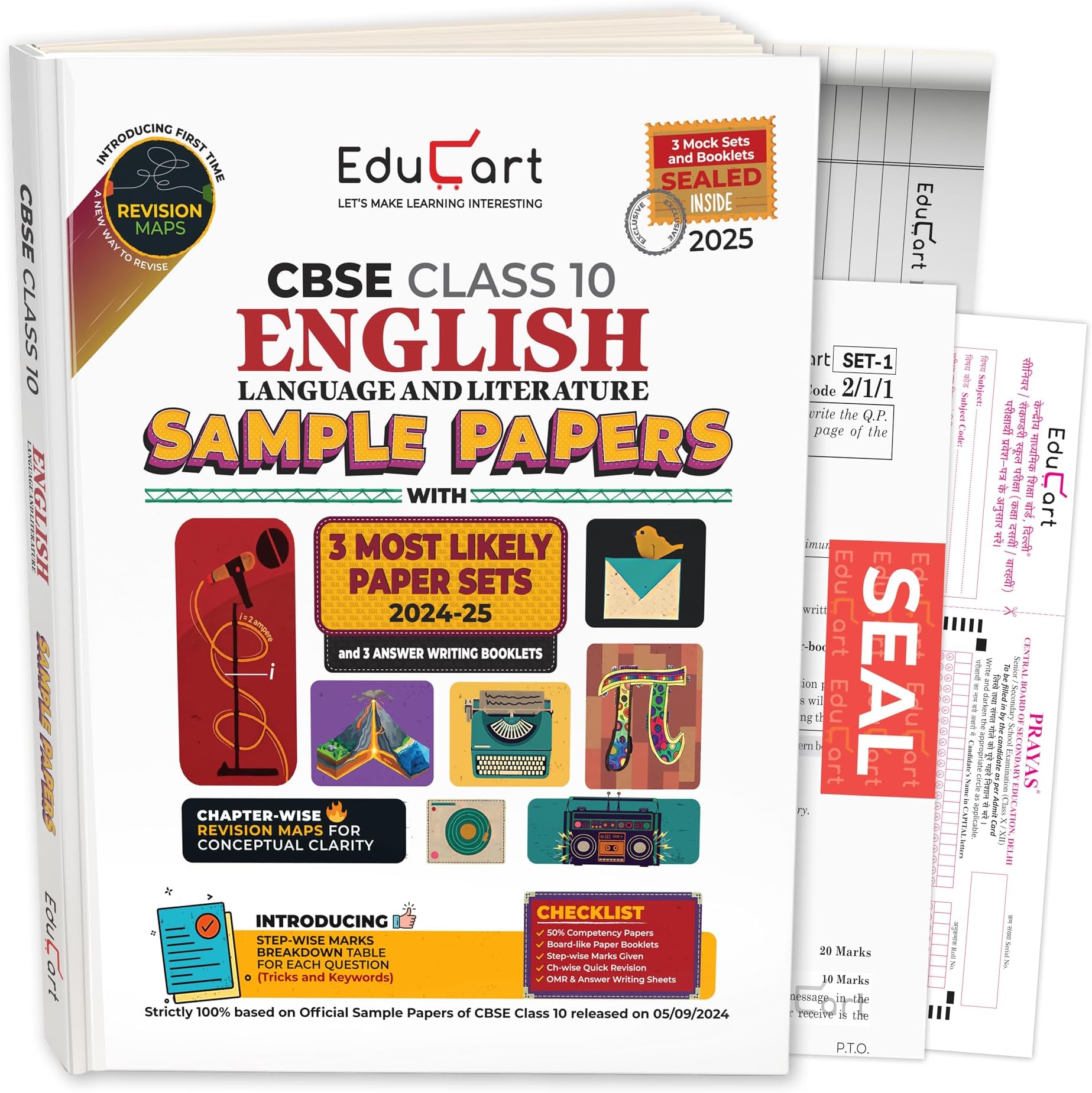 Educart CBSE Sample Question Papers Class 10 English Language and Literature Book (For 2025 Exam)