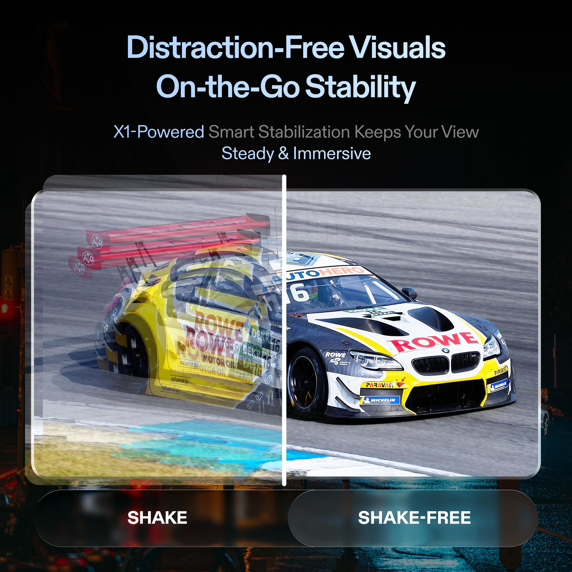 XREAL One Pro AR Glasses with X1 Chip, Native 3 DoF, X-Prism Optics, 57°FOV 171" 120Hz FHD Display, Sound by Bose, XR Glasses for iPhone 16, Steam Deck, ROG, Mac, PC, Android & iOS L (IPD 66-75mm)