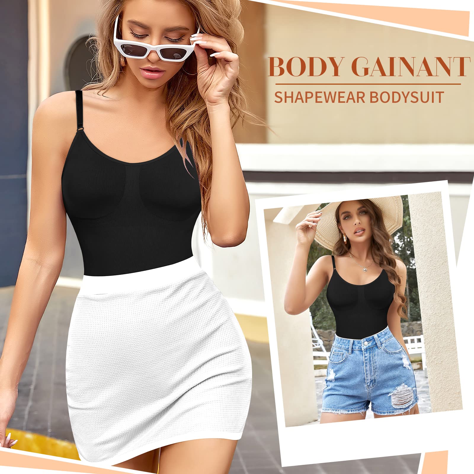 Body Gainant Femme Gaine Amincissant Ventre Plat Body Sculptant Minceur Bodysuit Invisible Bodys Shapewear Tops