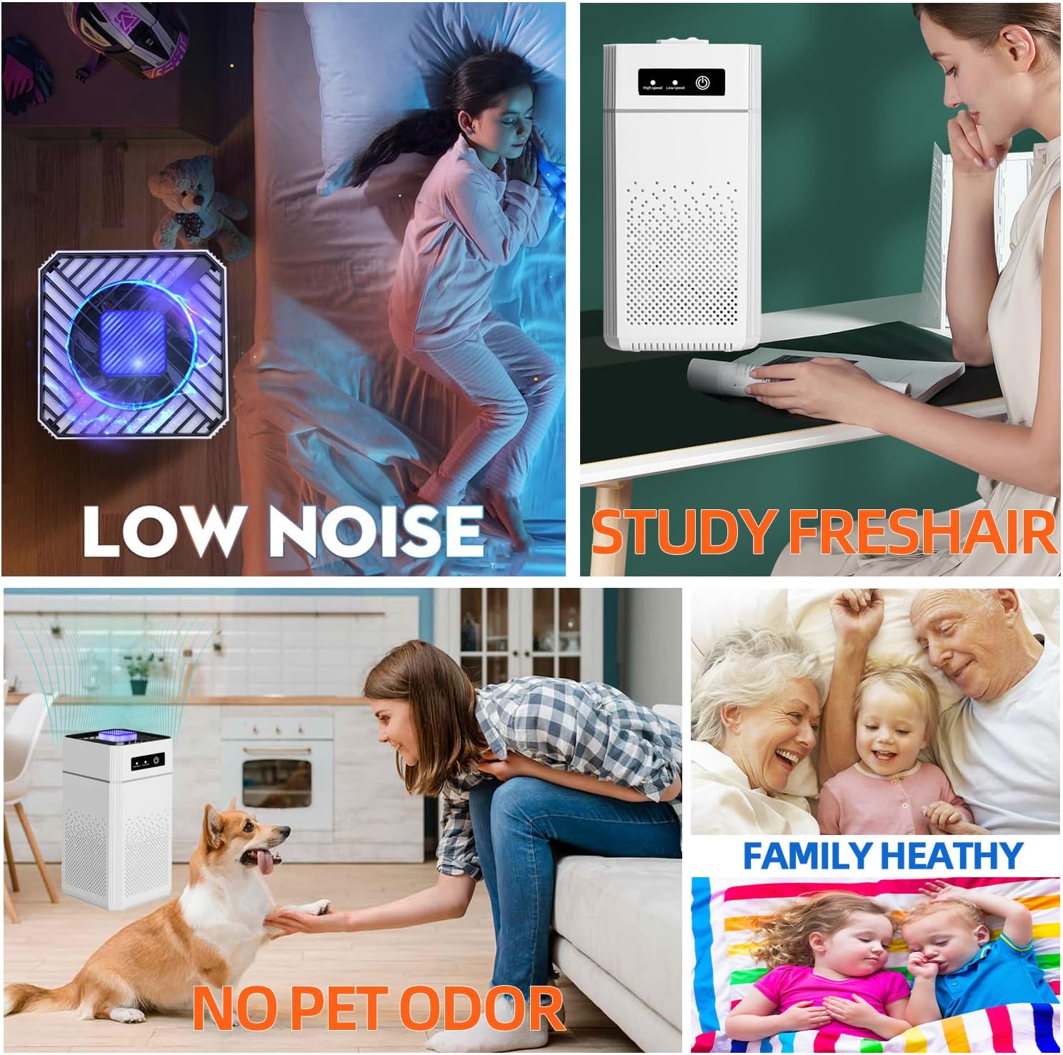 Air Purifiers for Bedroom HEPA Air Purifier With Aromatherapy Function For Pet Smoke Pollen Dander Hair 20dB Air Cleaner For Office Living Room/Kitchen - Image 6