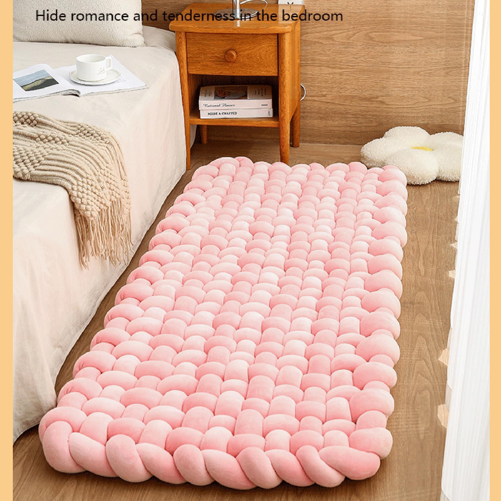 Yoga Kissen, großes Bodenkissen, Sitzkissen, verdicktes Weben, Spandex Meditationskissen für Wohnzimmer, Balkon, formbeständig