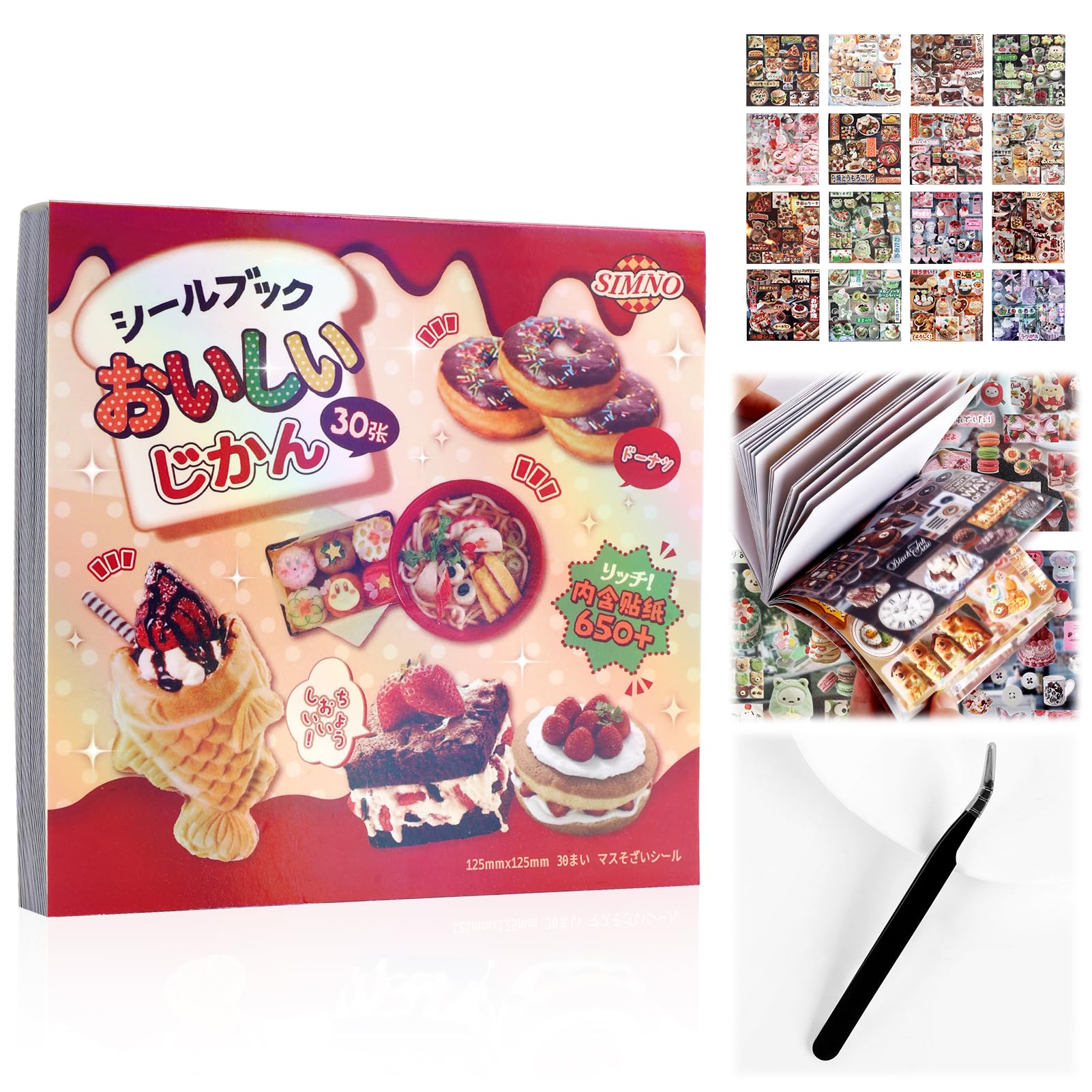 650Pcs Cute Scrapbook Stickers Travel Y2K Japanese Sticker Book for Adult Kawaii Korean Stickers for Journaling Heisei Retro Aesthetic Sticker Food Manga Style Decor for DIY Crafts Junk Journal Gifts