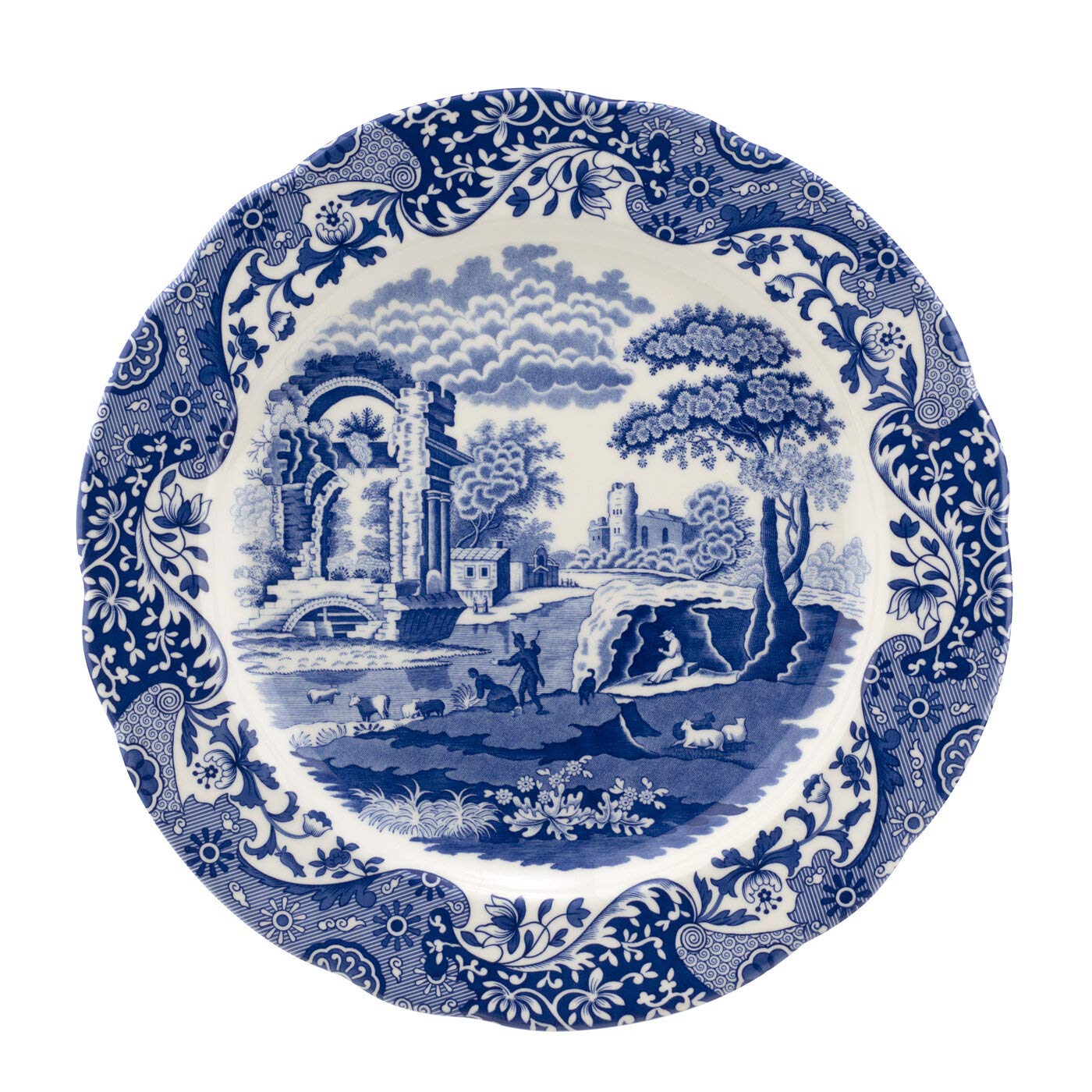Spode Blue イタリアン 12インチ 充電器プレート イギリス製 ファイン磁器 食洗機対応