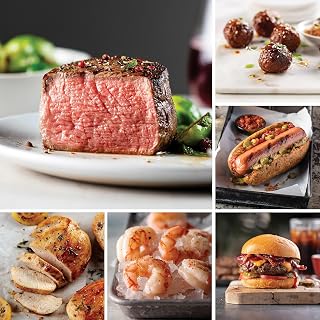 Omaha Steaks Butcher's Selection (Butcher's Cut Filet Mignons, Air-Chilled Boneless Chicken Breasts, Wild Argentinian Red Shrimp, PureGround® Sirloin Burgers, Gourmet Jumbo Franks, and more)