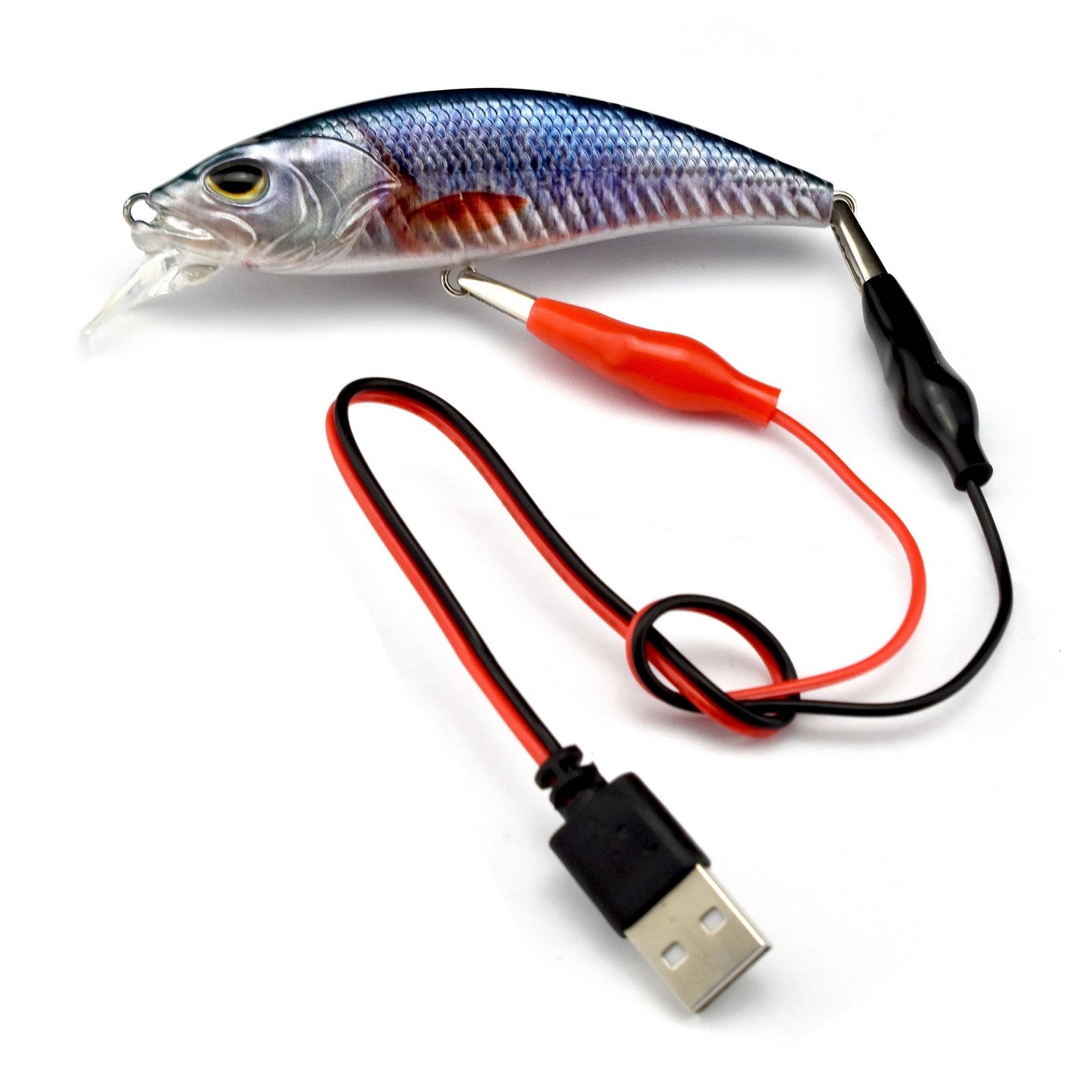 Electric Twitching Jerkbait USB Rechargeable LED Lighted Wobbler Luminous Vibrating Minnow Bait, Long Casting Flashing Bass Fishing Lures for Freshwater Saltwater, Night Fishing (Color 711) : Sports & Outdoors