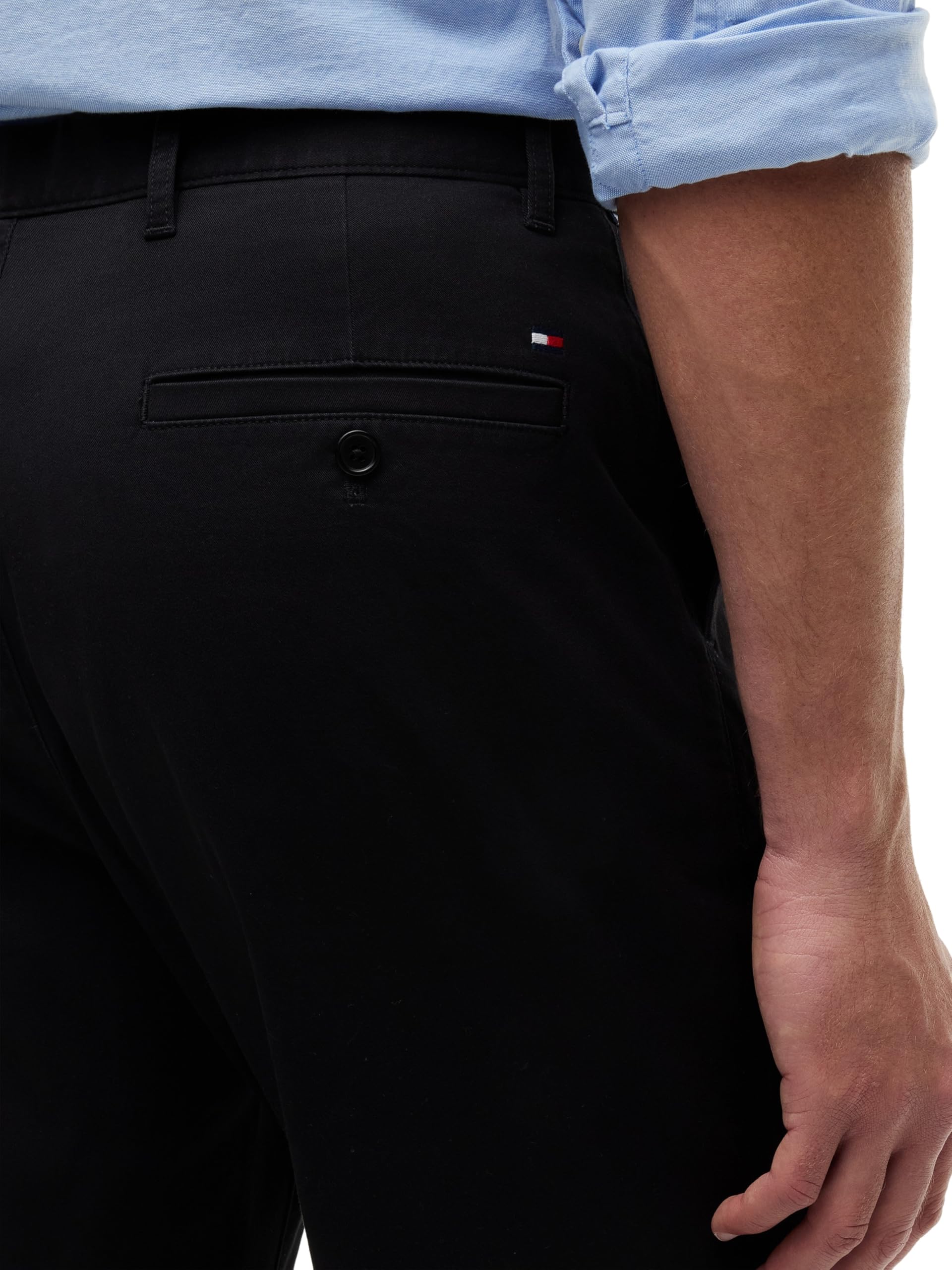 Tommy Hilfiger Chino para Hombre, Negro (Negro), 34W / 32L