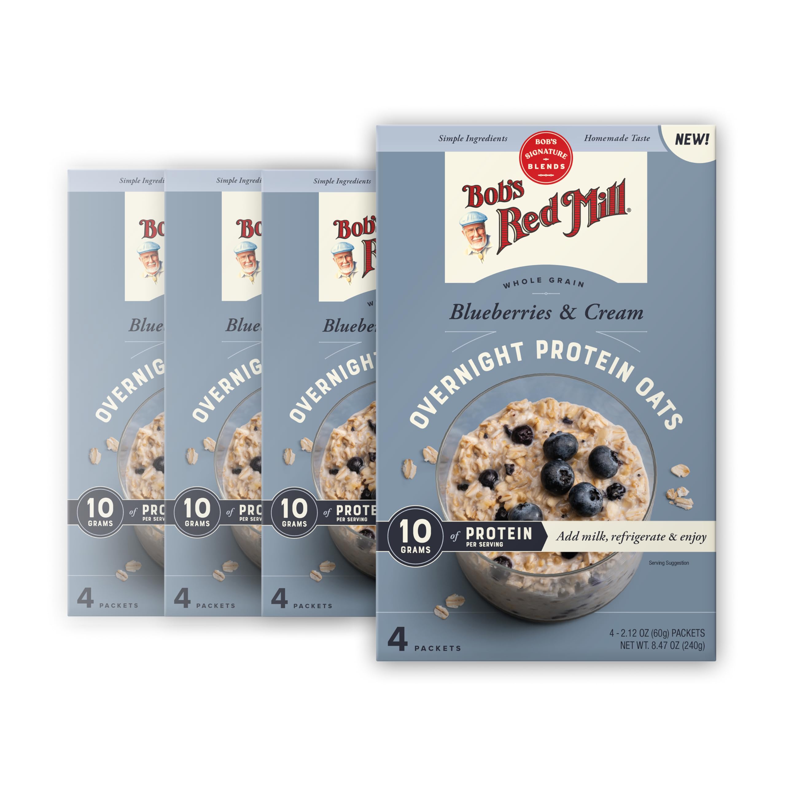 23% Off Bob's Red Mill Protein Oats, Blueberries & Cream – 16 Packets