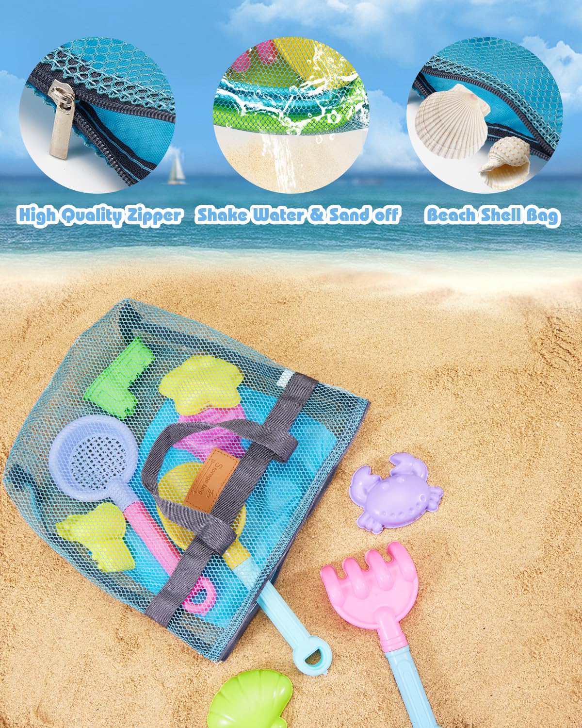 Bolsa Juguetes Playa Juego De 36 Piezas Para Playa Cubo Plegable